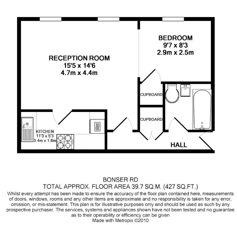 1 Bedrooms Flat to rent in Bonser Road, Twickenham TW1