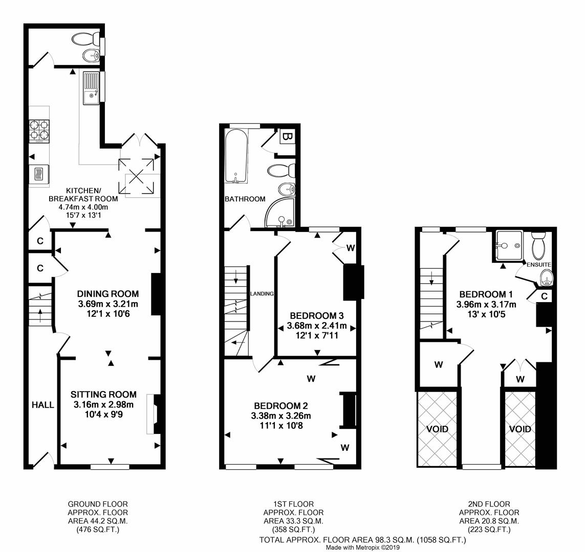 3 Bedrooms Terraced house for sale in Eastbourne Gate, Taunton TA1