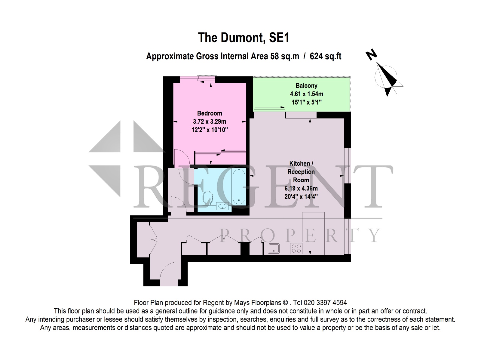 27, Apartment 15, Albert Embankment, London floorplan