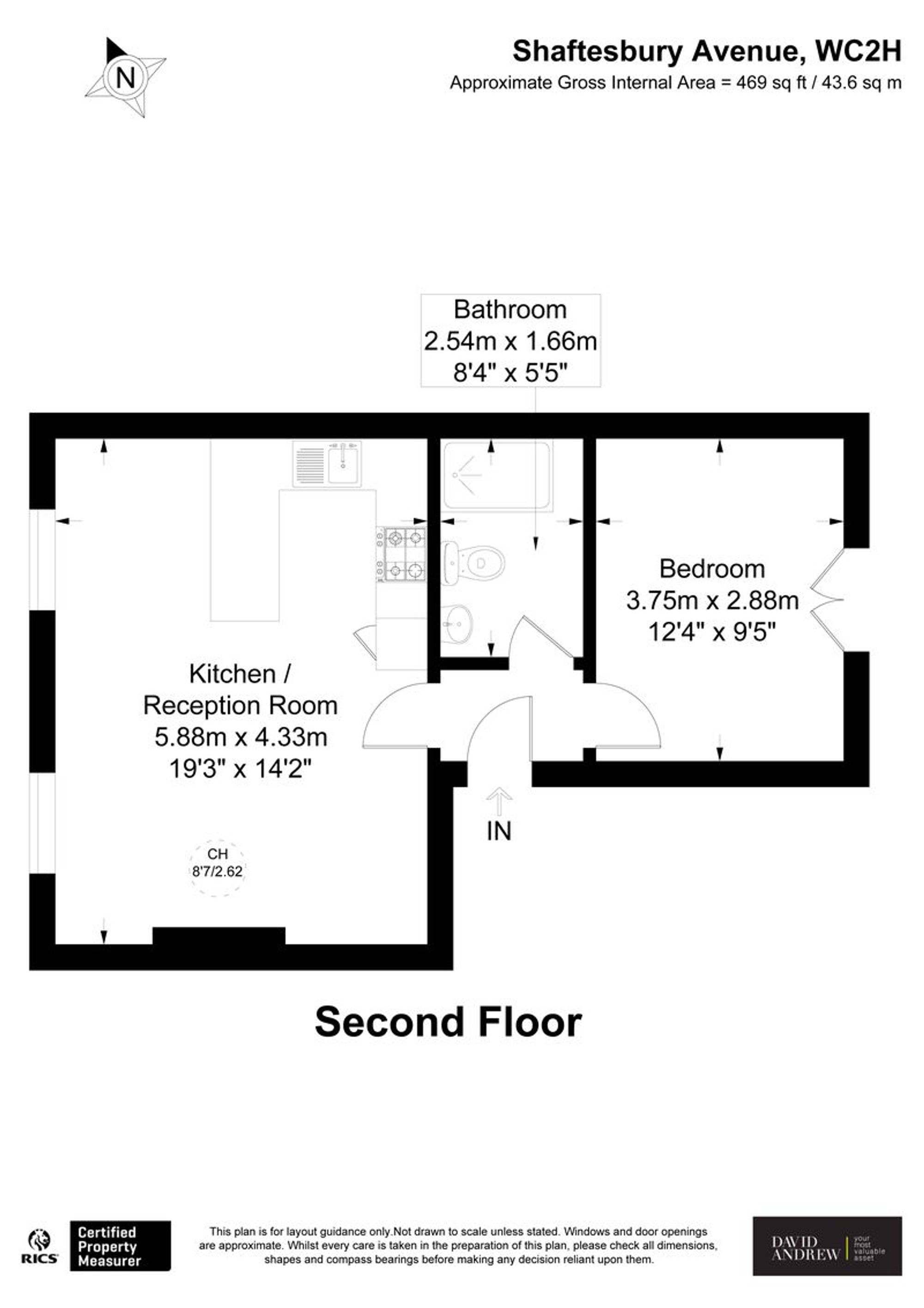 2nd Floor Flat, 196 Shaftesbury Avenue, London, London floorplan
