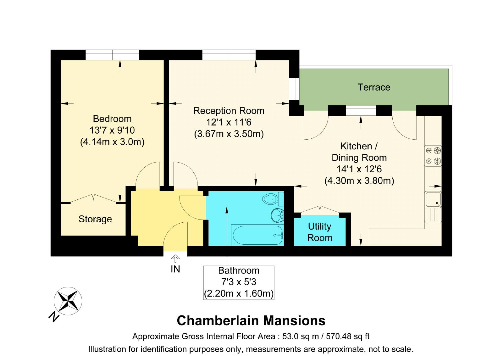 Flat 5, Chamberlin Mansions, 10, Fielders Crescent, Essex floorplan