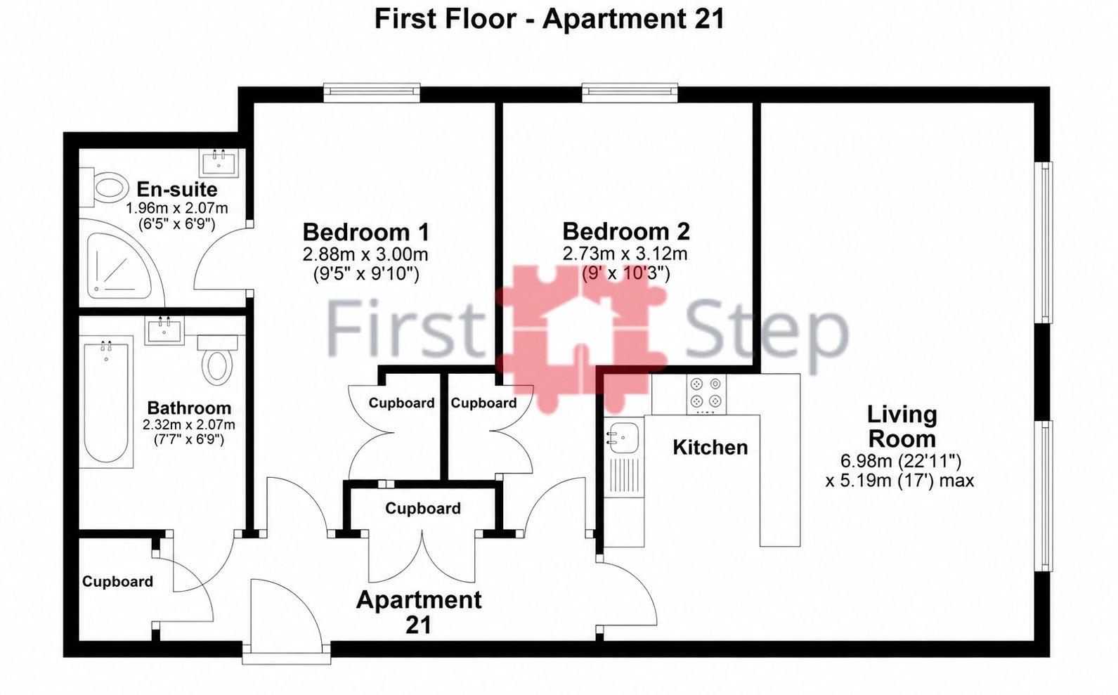 Apartment 21, Elm House, Arlesey Road, Hitchin floorplan