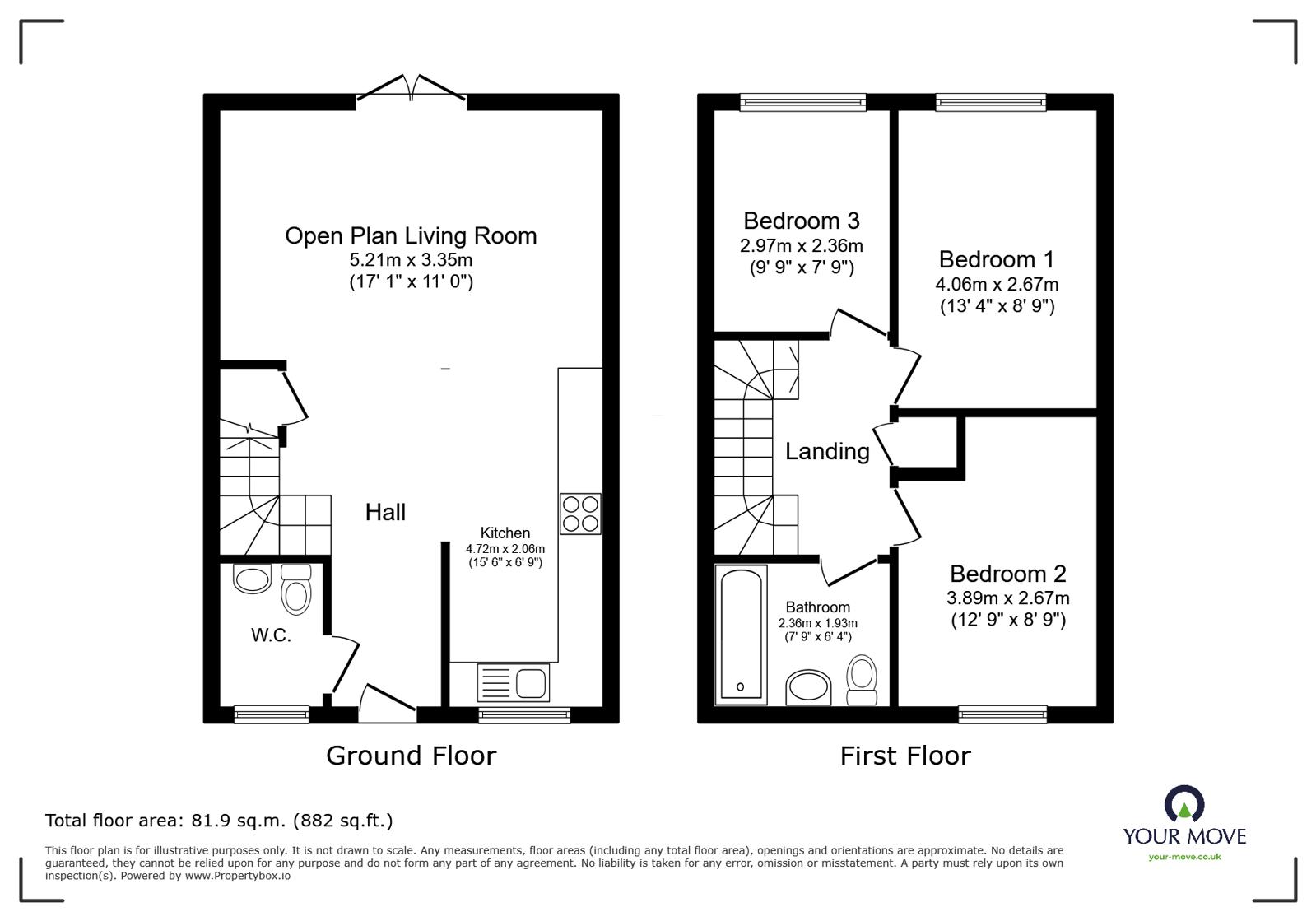 19, Limestone Close, Swadlincote floorplan