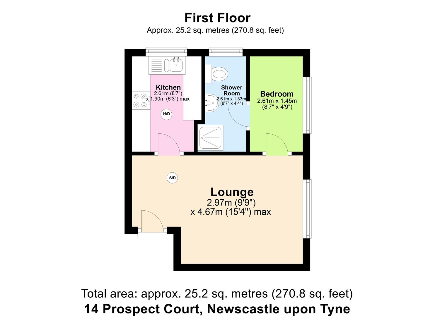 14, Prospect Court, Newcastle upon Tyne floorplan