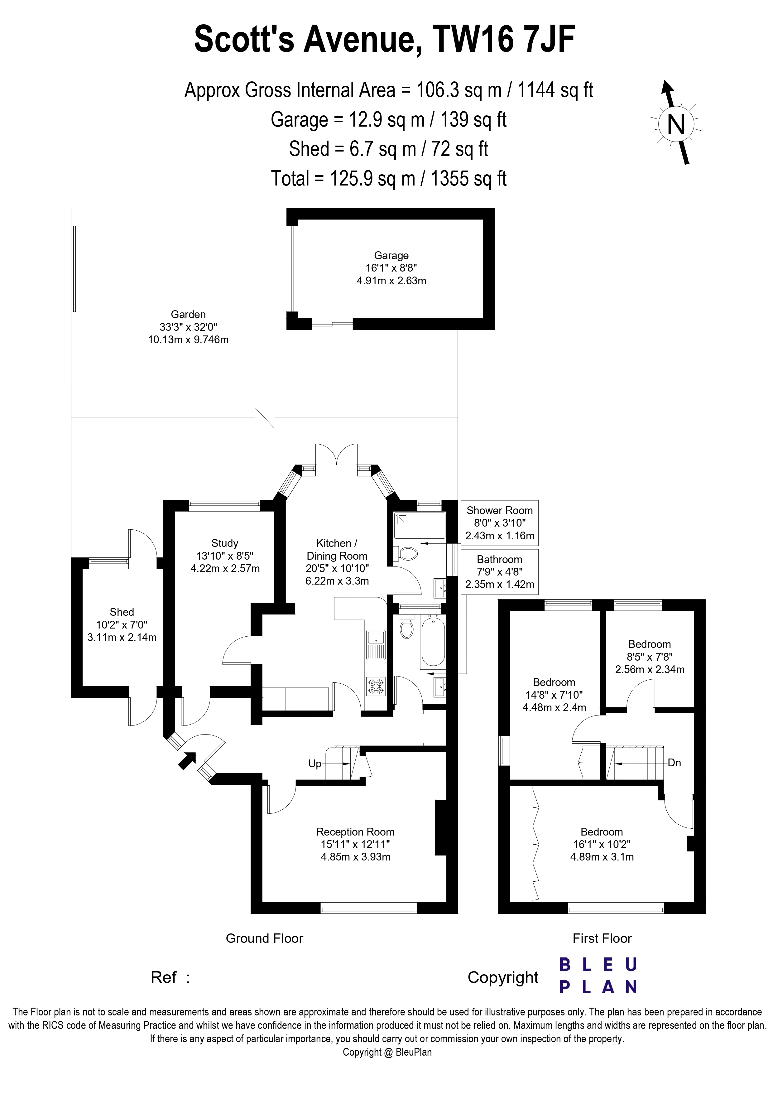 57, Scotts Avenue, Sunbury-on-Thames floorplan