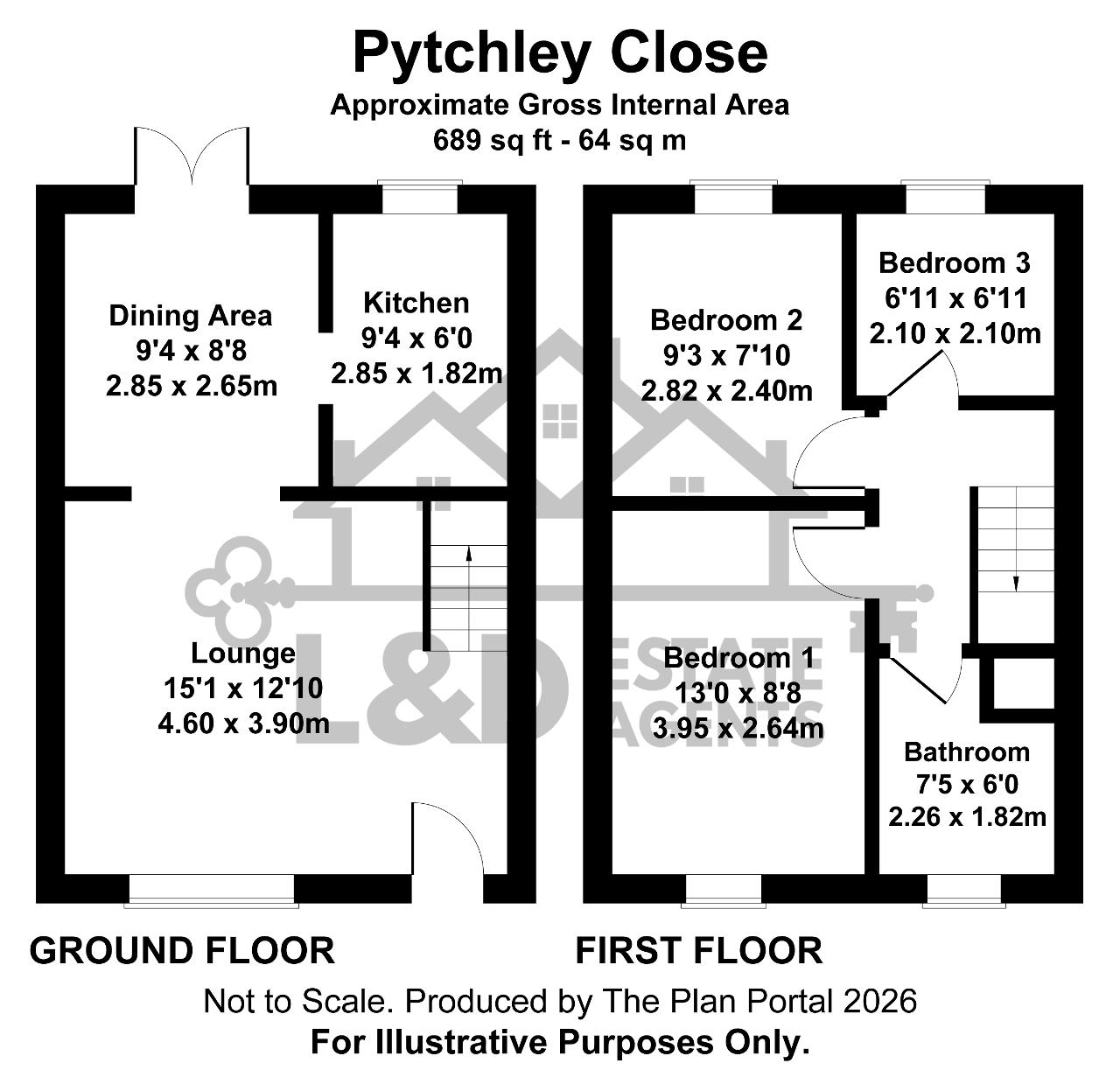 7, Pytchley Close, Luton floorplan