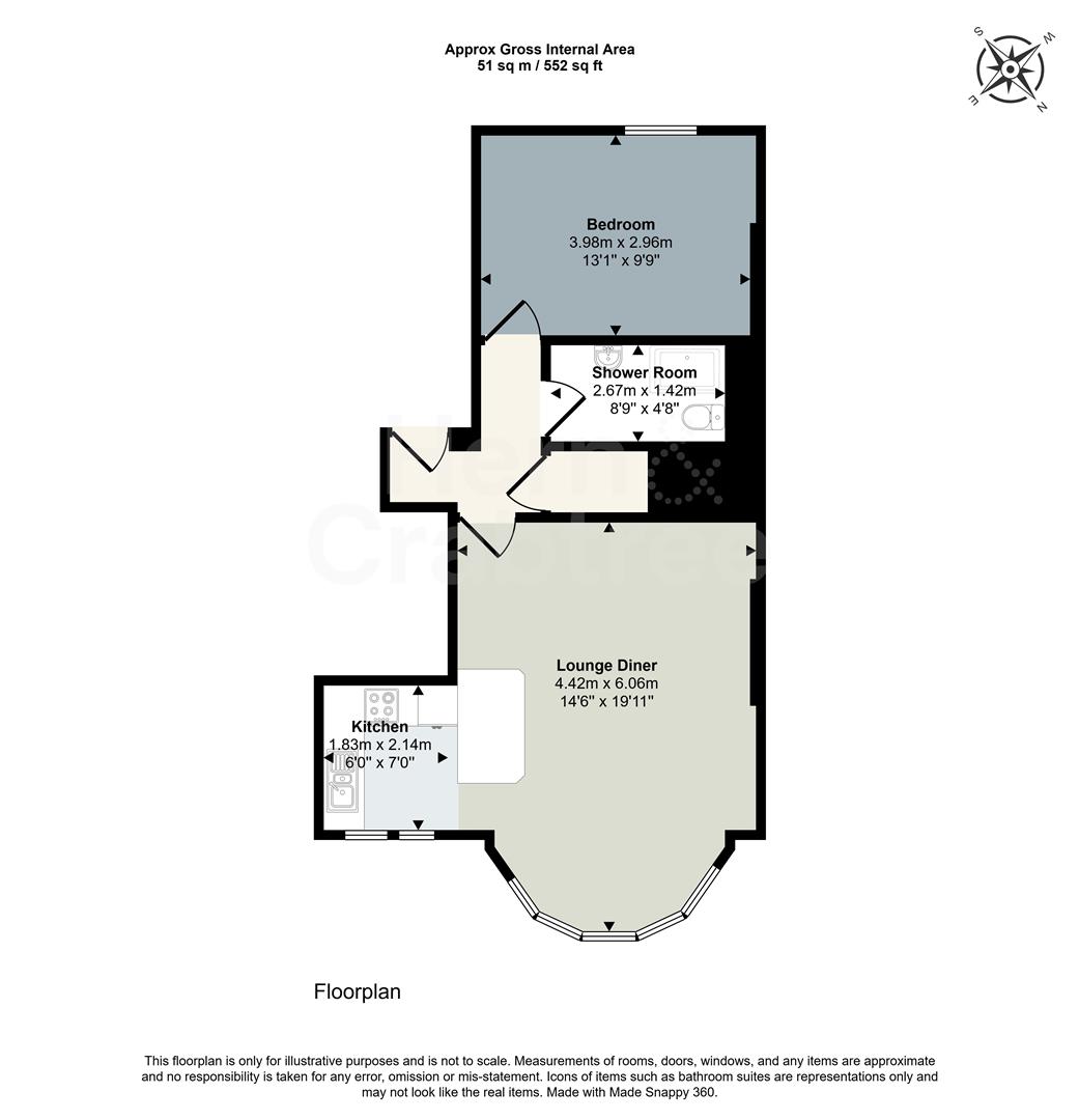 Apartment 5, Magnolia House, 129 Cathedral Road, Cardiff floorplan