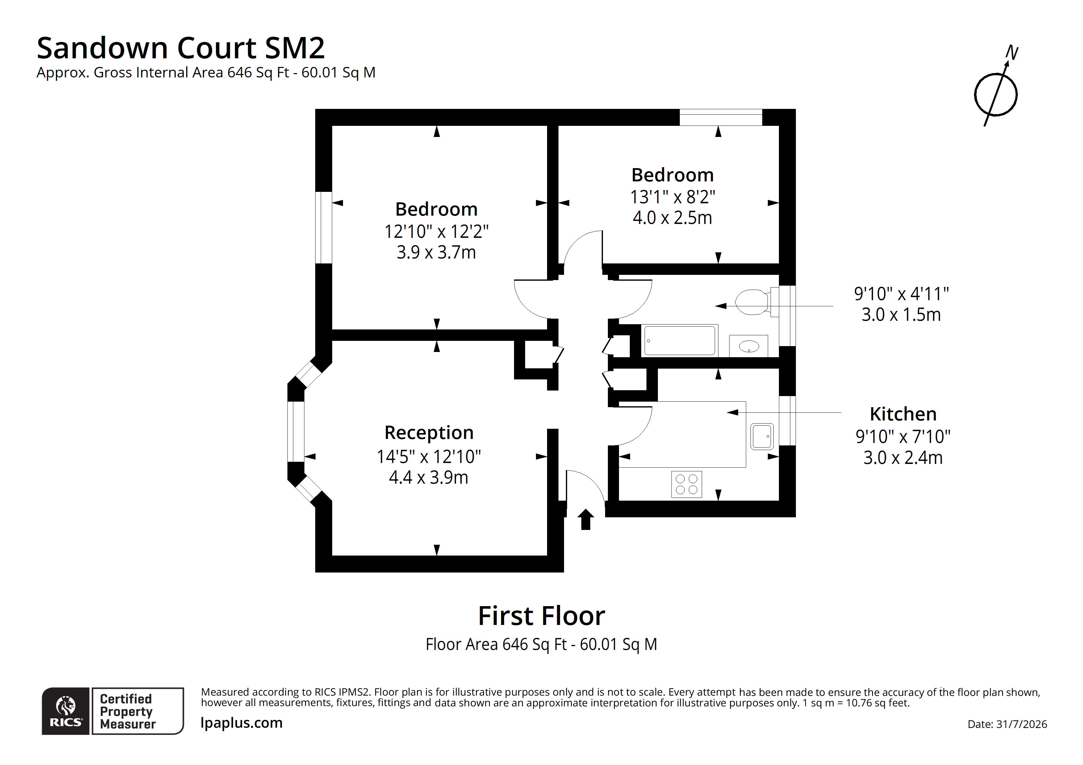 4, Grange Road, Sutton floorplan