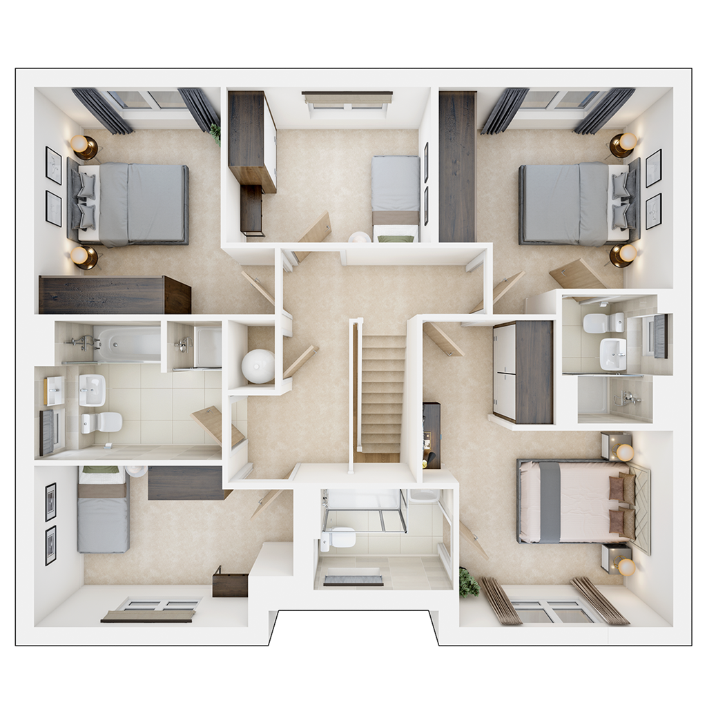 The Thirlford - Plot 103, Bronze Park, Timbold Drive, Kents Hill, Milton Keynes floorplan
