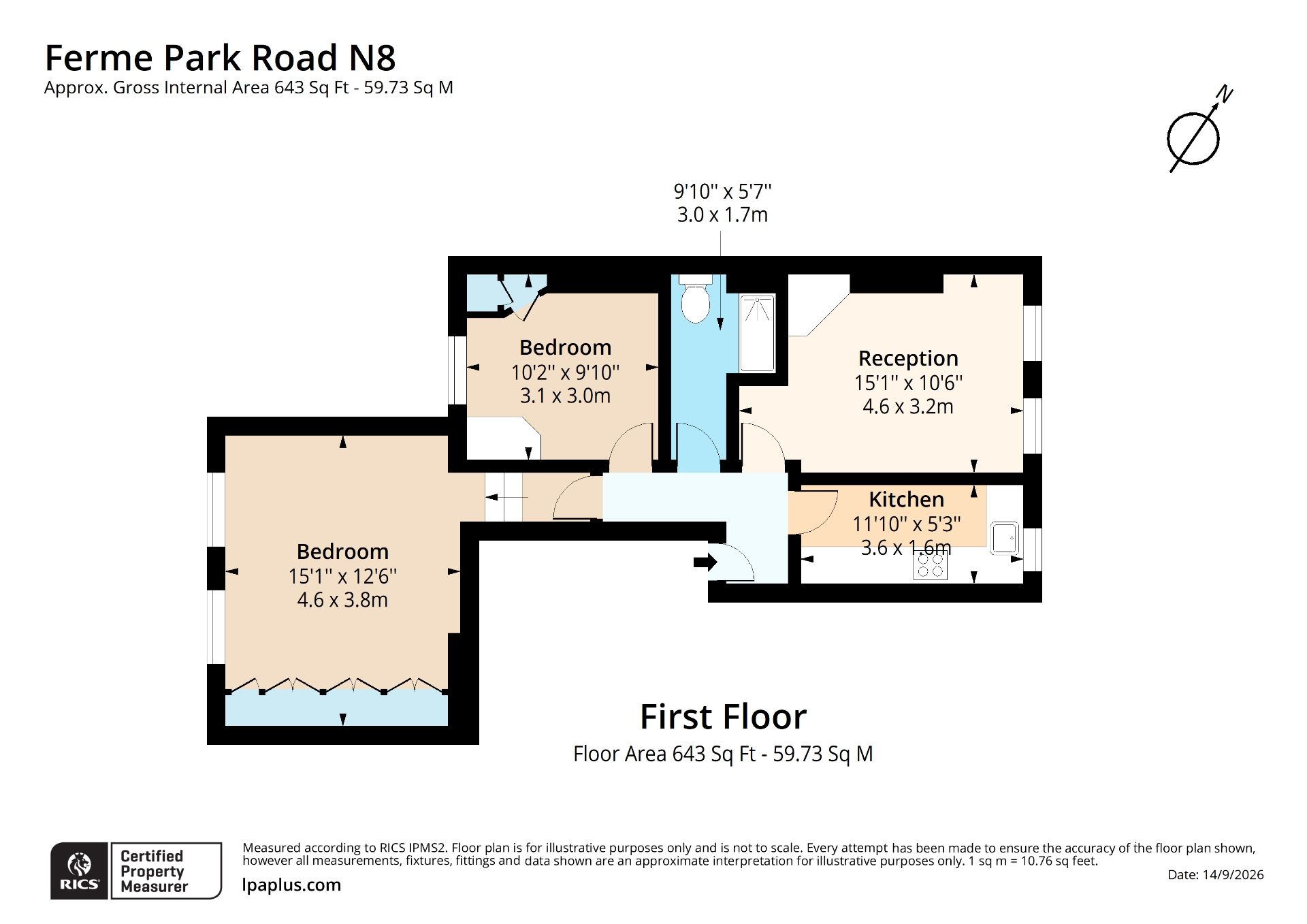 D 55, Ferme Park Road, Greater London floorplan