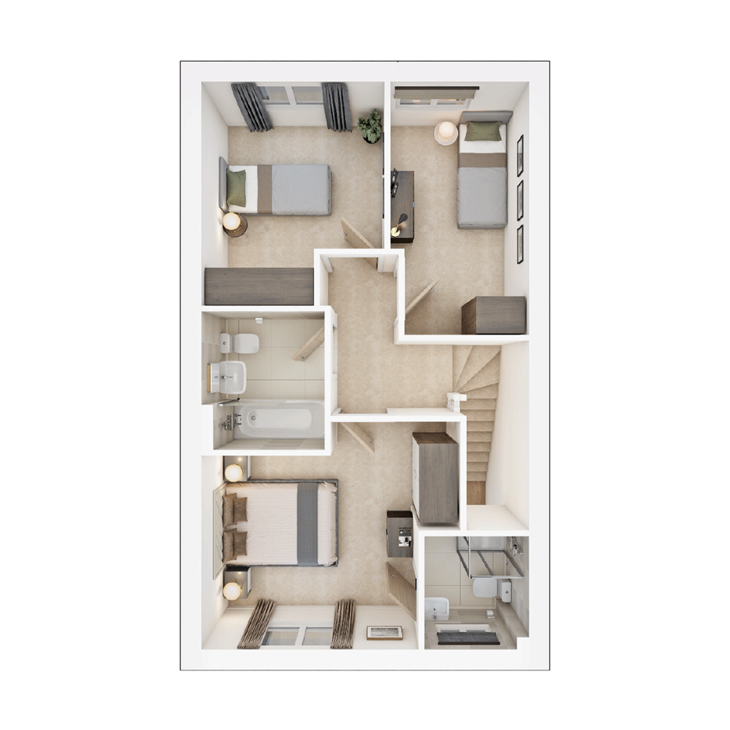 "Byford Plot 328" at Gretton Road, Corby NN17, 3 bedroom semi