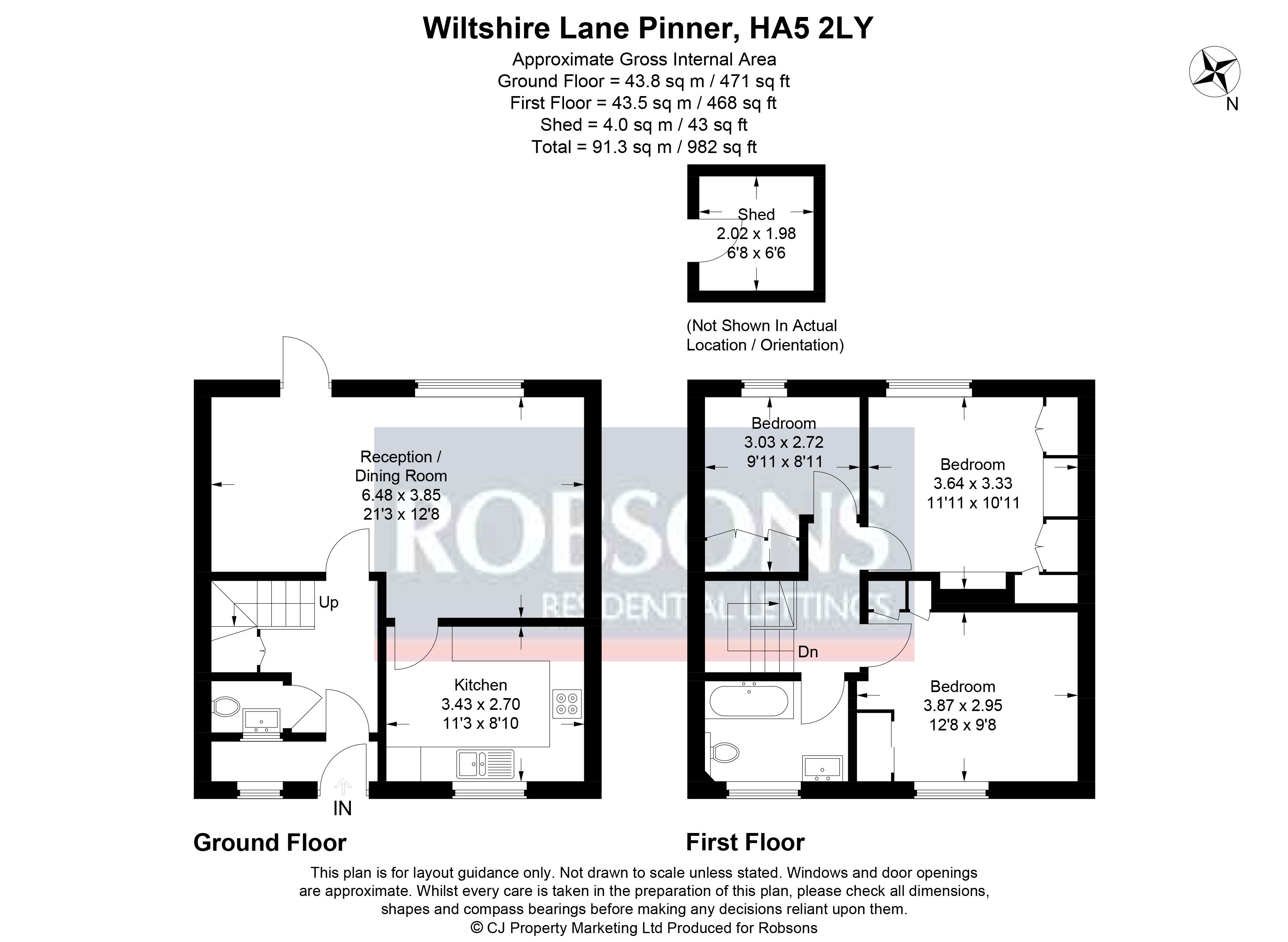 73, Wiltshire Lane, Pinner floorplan