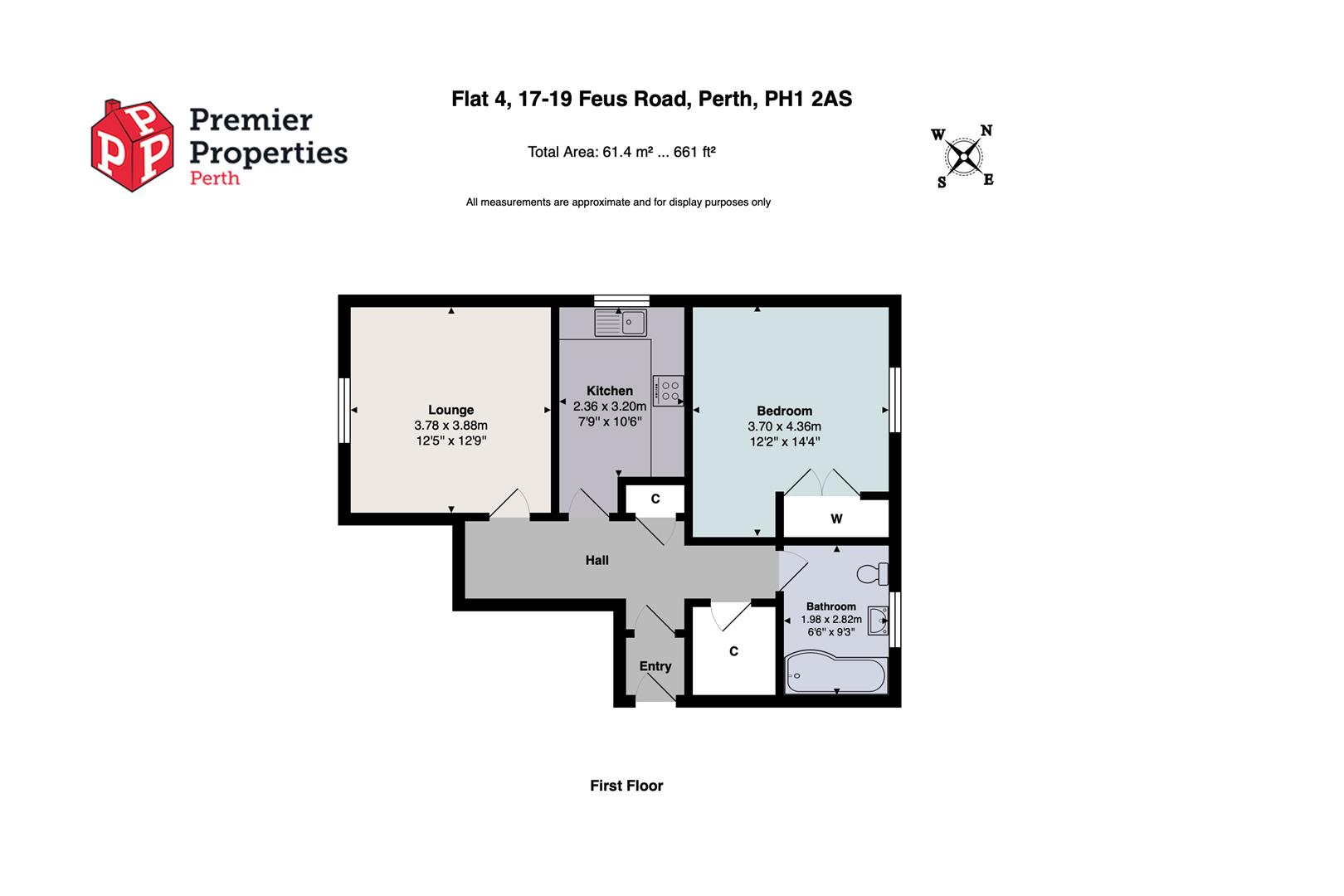Flat 4,, 17-19, Feus Road, Perthshire floorplan