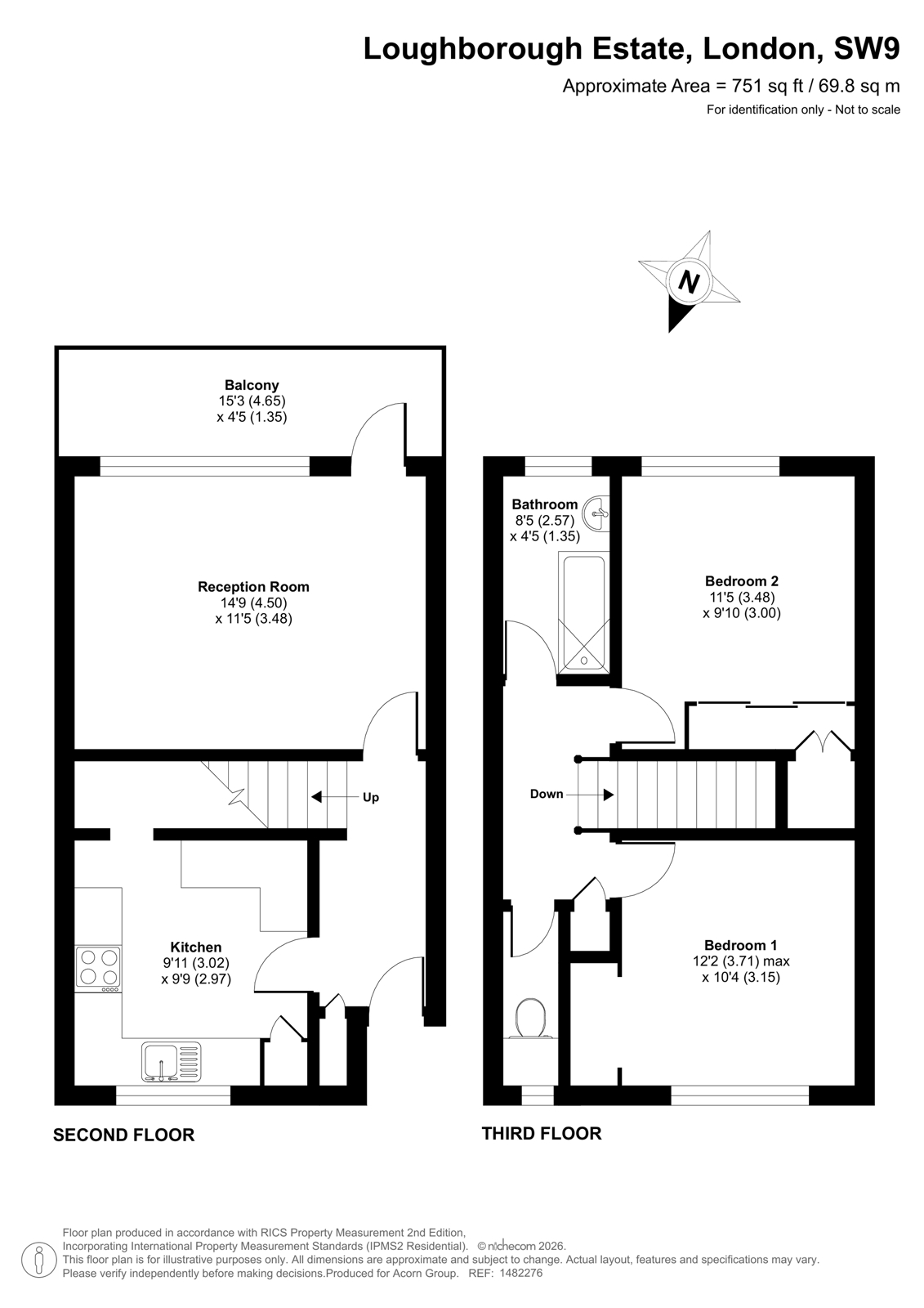 Flat 31 Elmore House,, Loughborough Estate, London floorplan