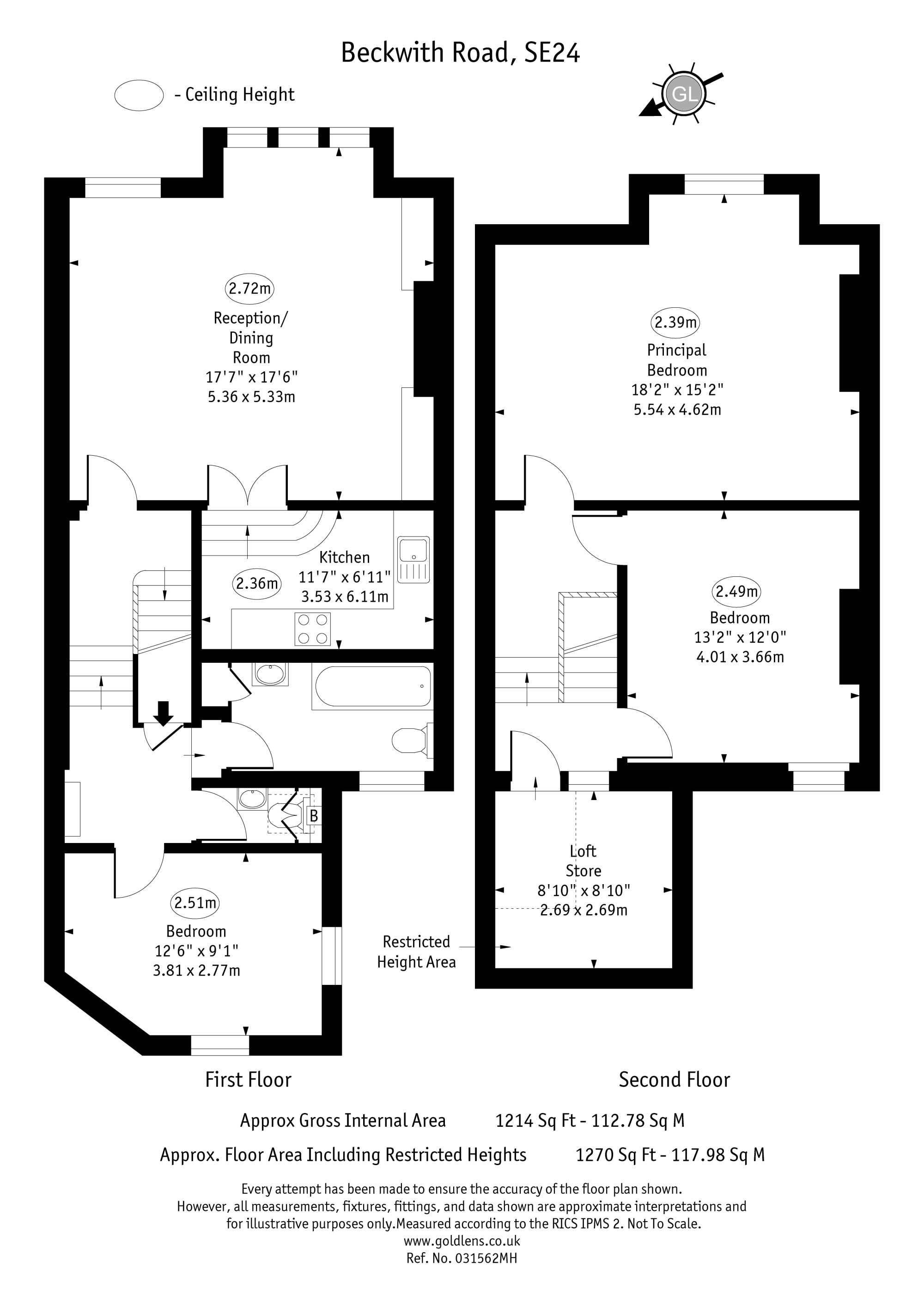 3b, Beckwith Road, London floorplan