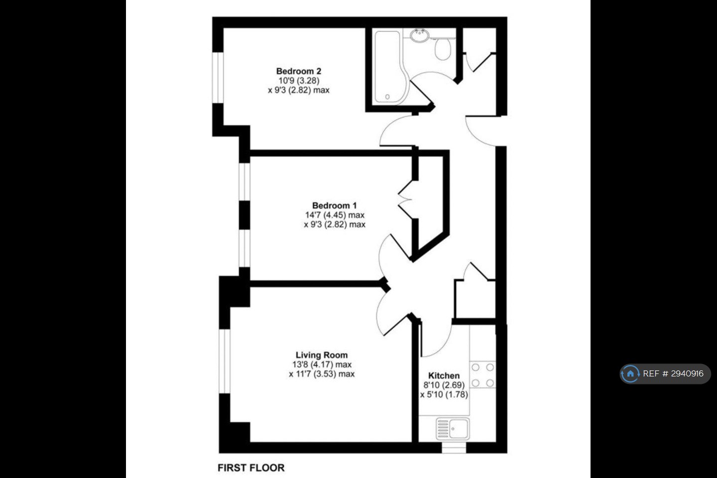Flat  Pear Tree Court, The Maultway North, Camberley floorplan