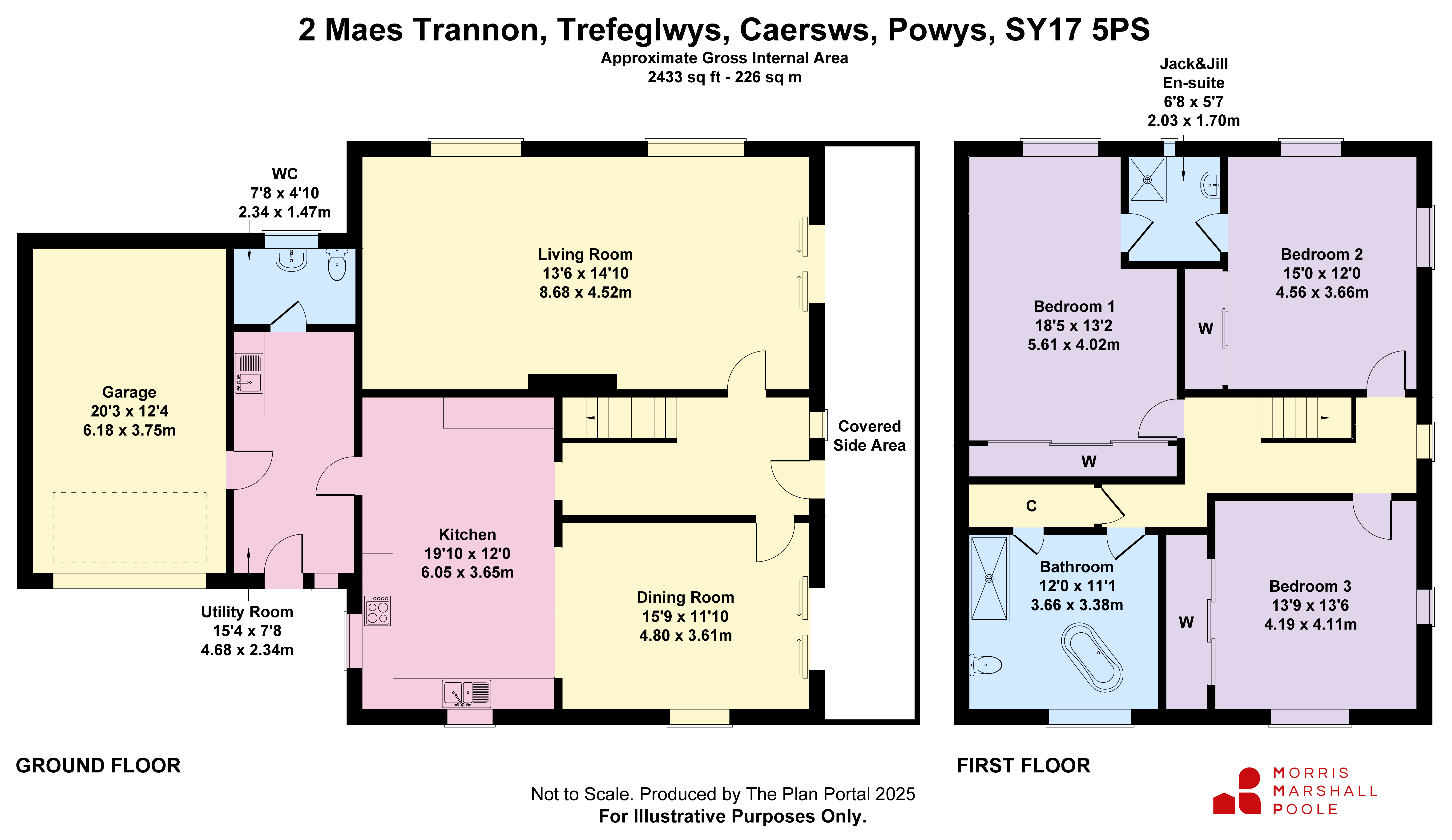 2, Maes Trannon, Caersws floorplan