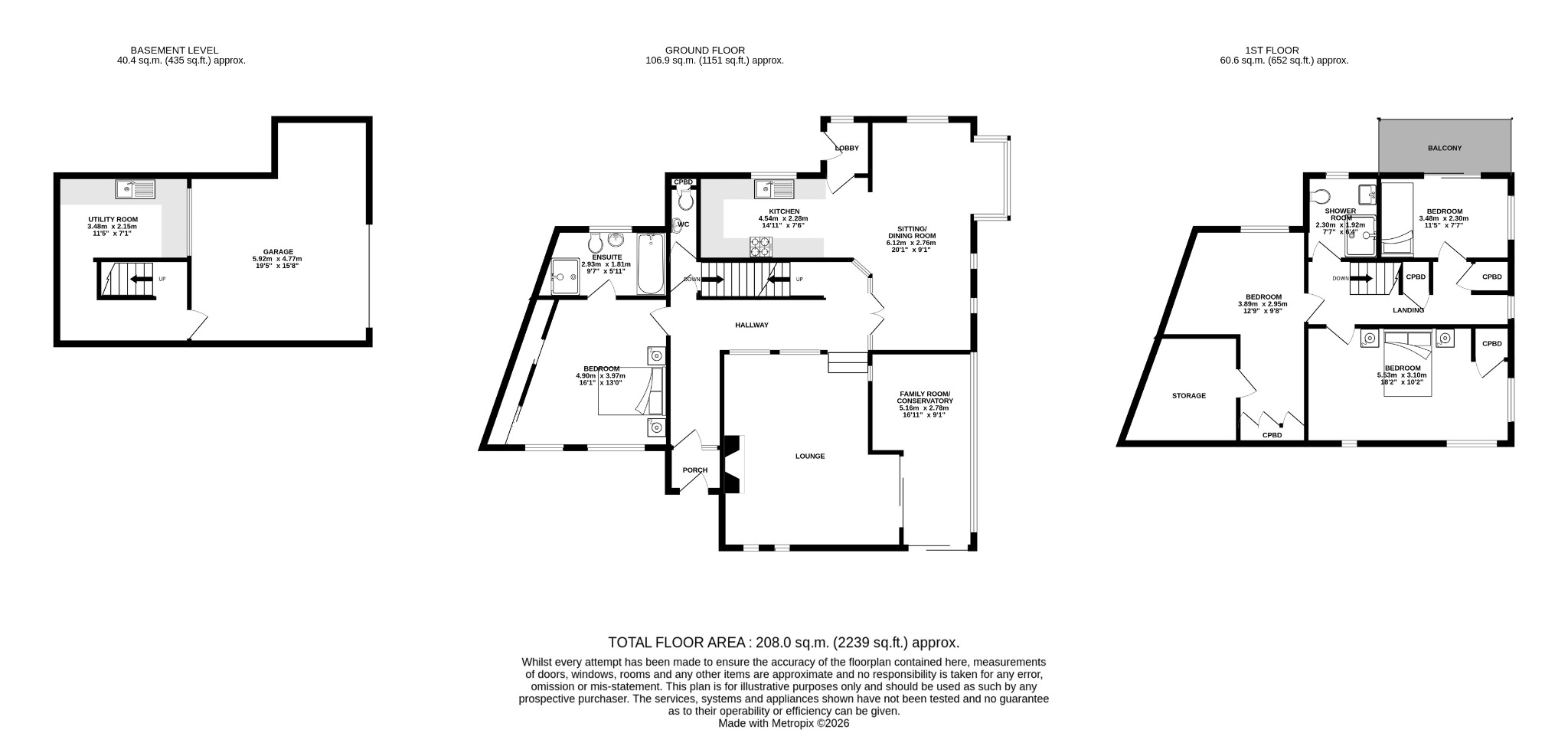 Whitehill, Belmont Road, Bolton floorplan