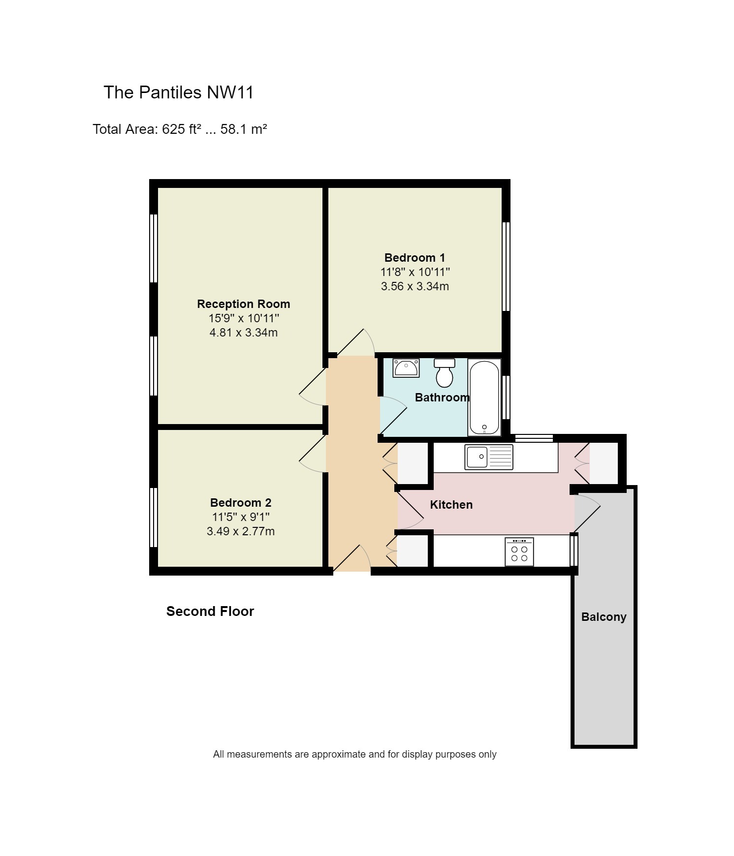 The Pantiles, Hampstead Garden Suburb, London NW11, 2 bedroom flat for