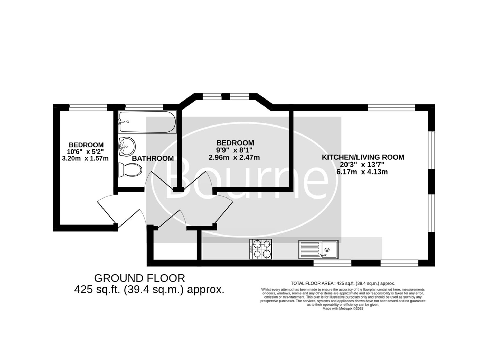 Flat 2, 159, Goldsworth Road, Woking floorplan