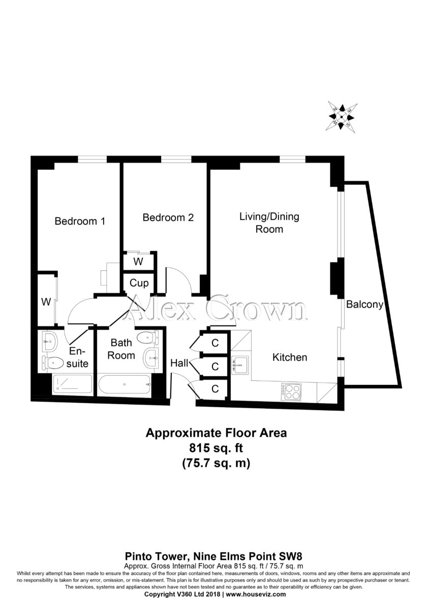 2 Bedrooms Flat for sale in Pinto Tower, Hebden Place, Vauxhall SW8