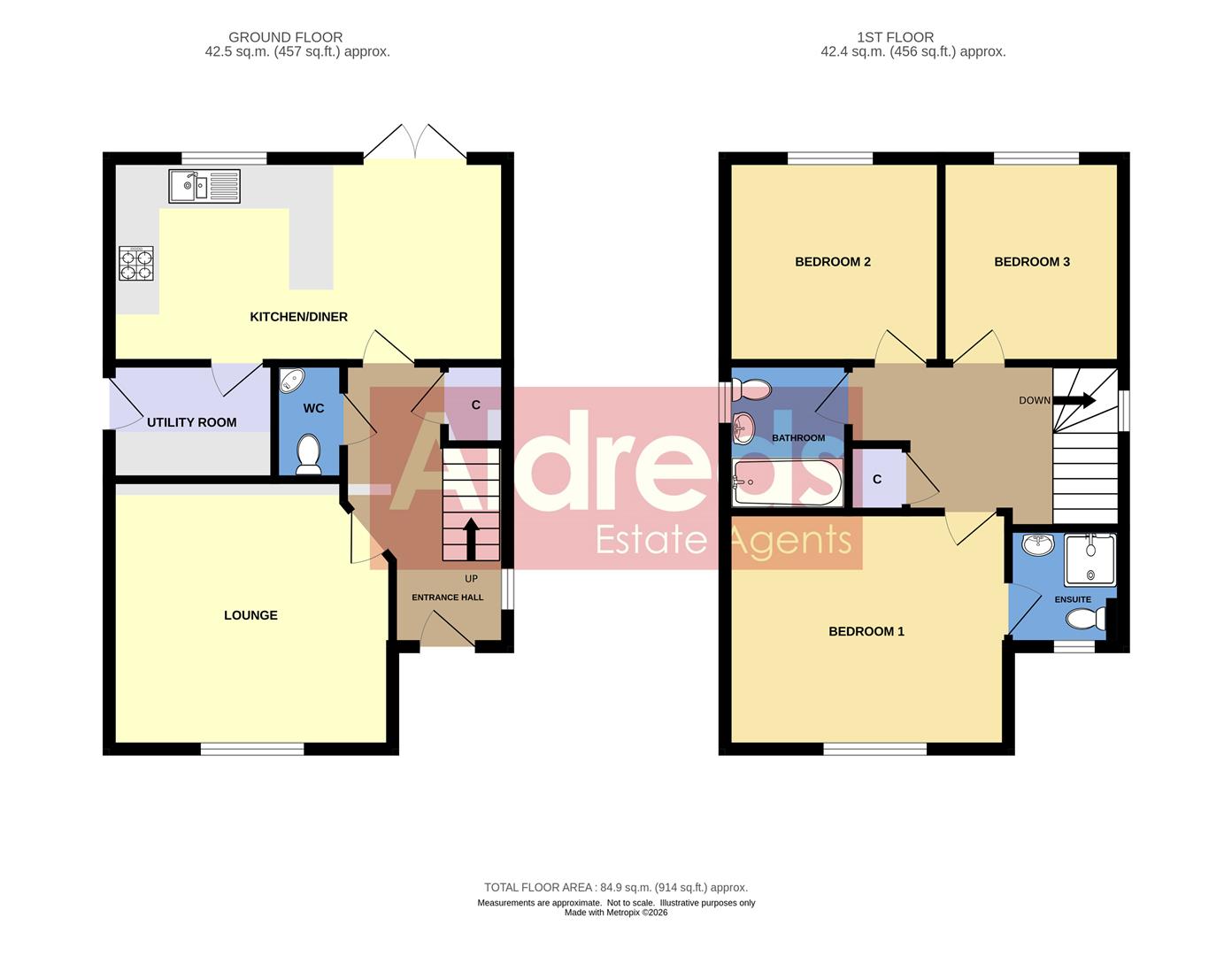 58, Howard's Way, Great Yarmouth floorplan