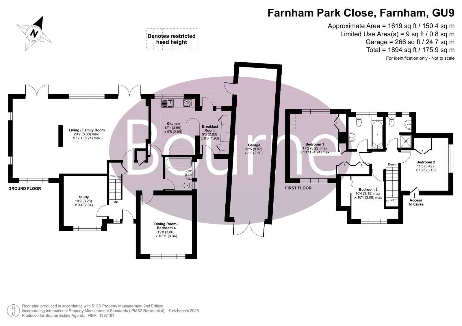 10, Farnham Park Close, Farnham floorplan