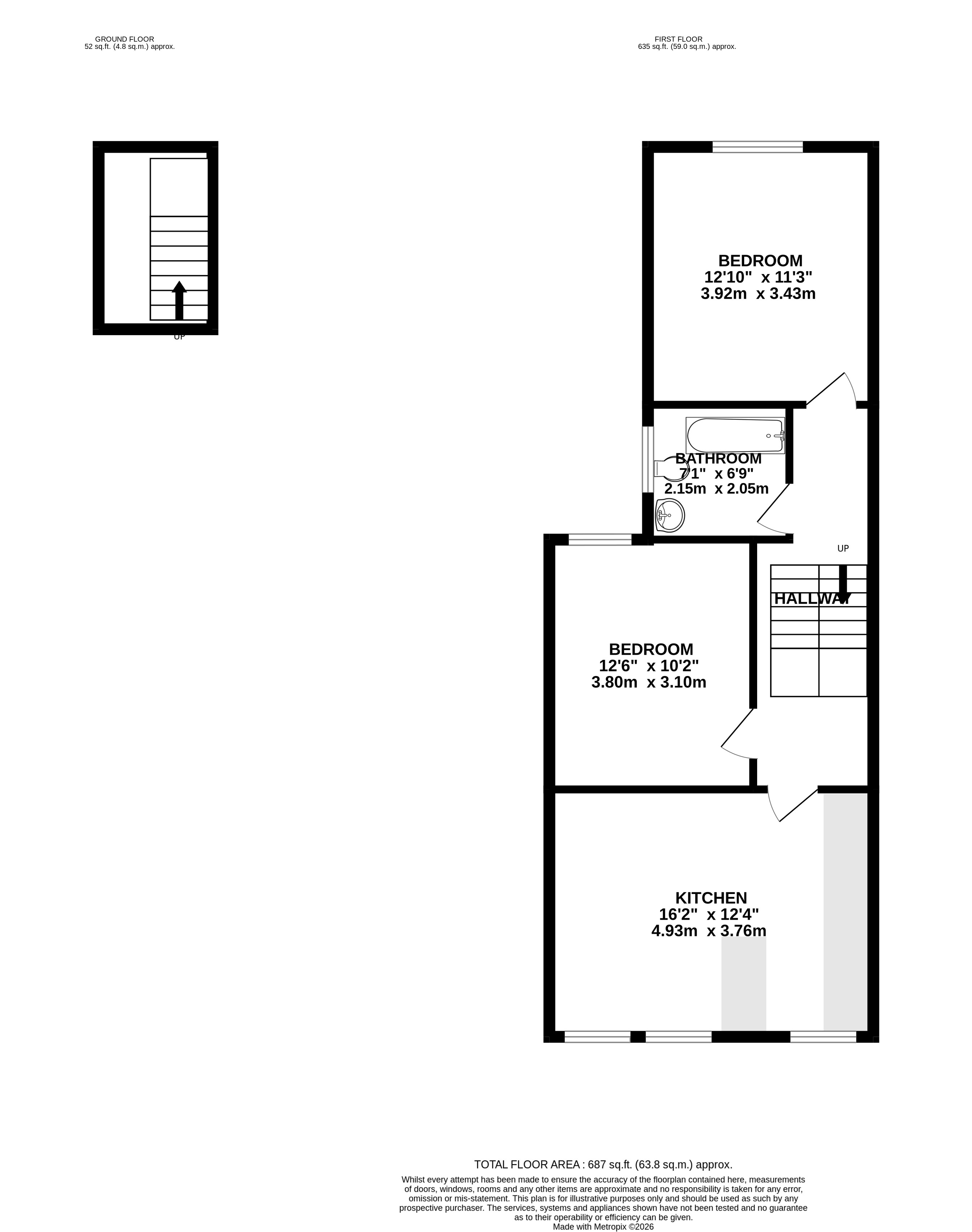 Top floor flat, 6, Valmar Road, London floorplan