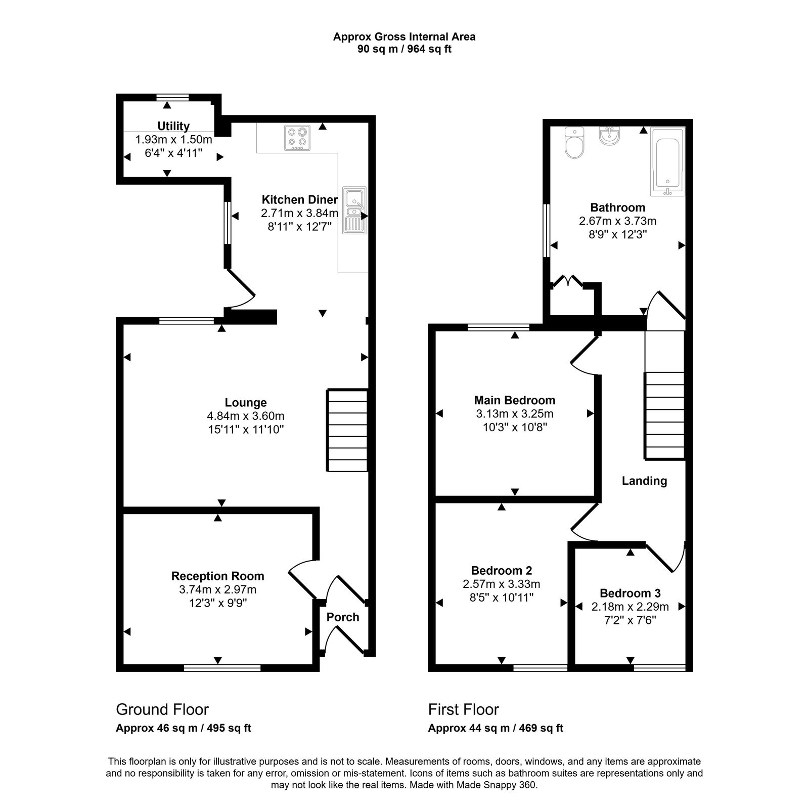 47, Heol Cae Gurwen, Ammanford floorplan