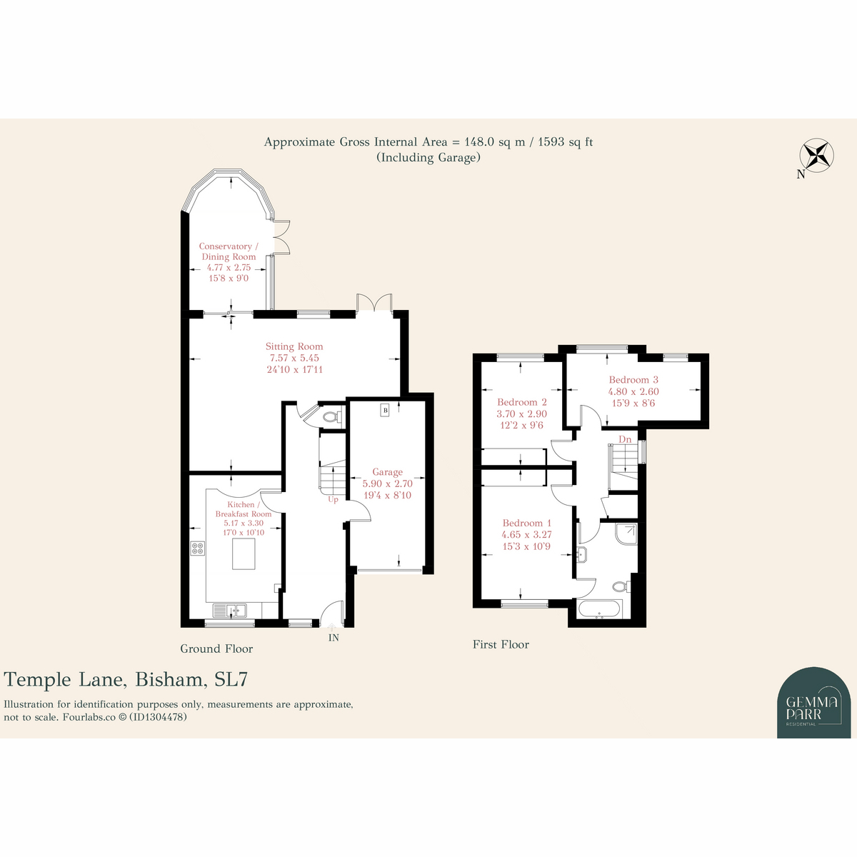 The Rowans, 3 Temple Lane, Marlow floorplan