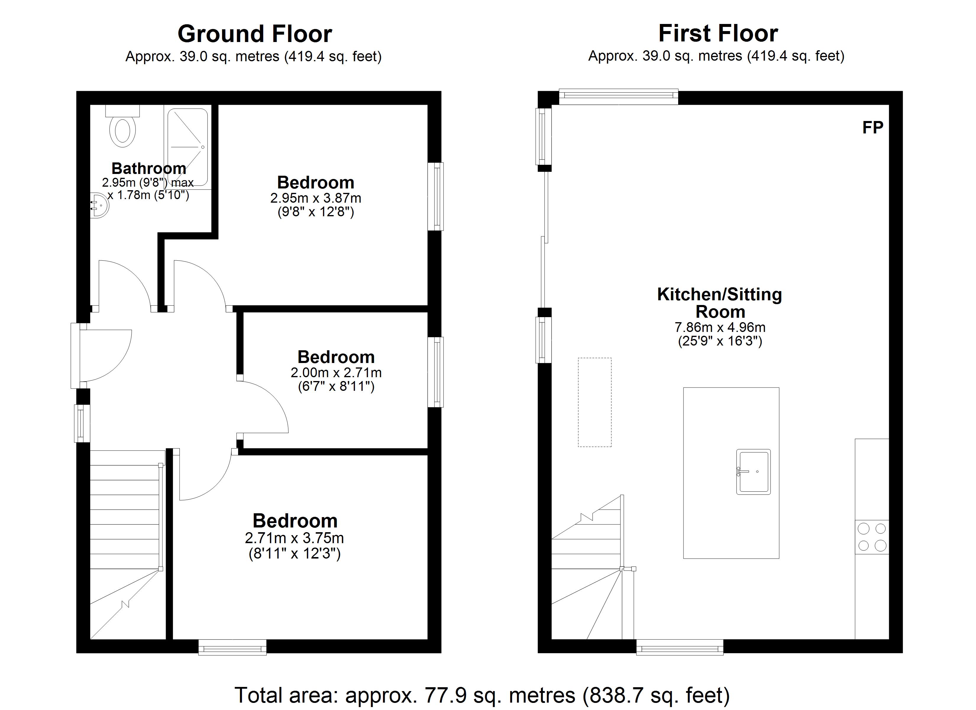 Sea Breezes, Polzeath floorplan