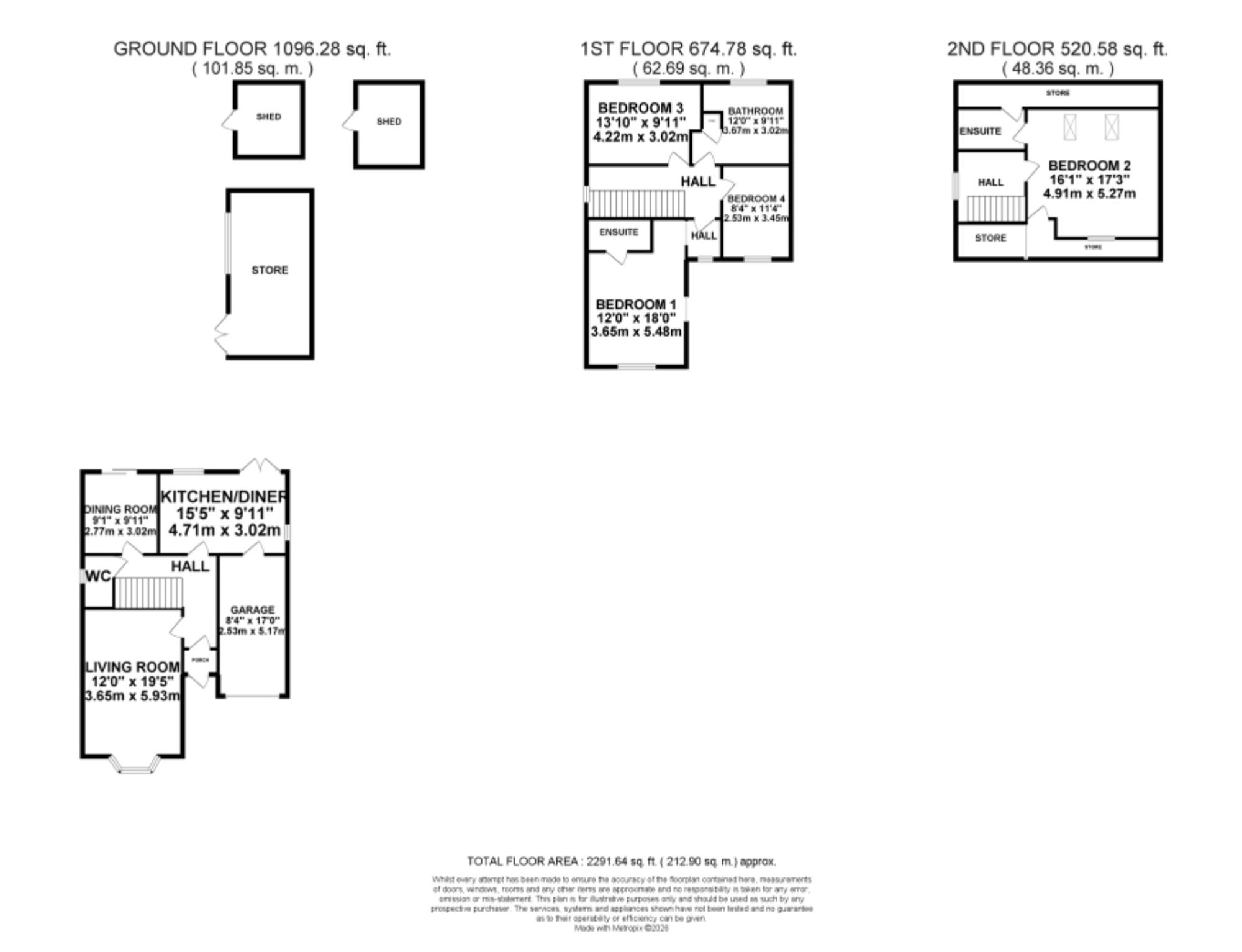 7 Old School Drive, Stafford floorplan
