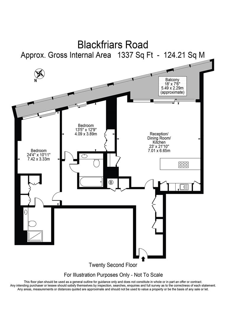 Apartment 159, 1, Blackfriars Road, London floorplan
