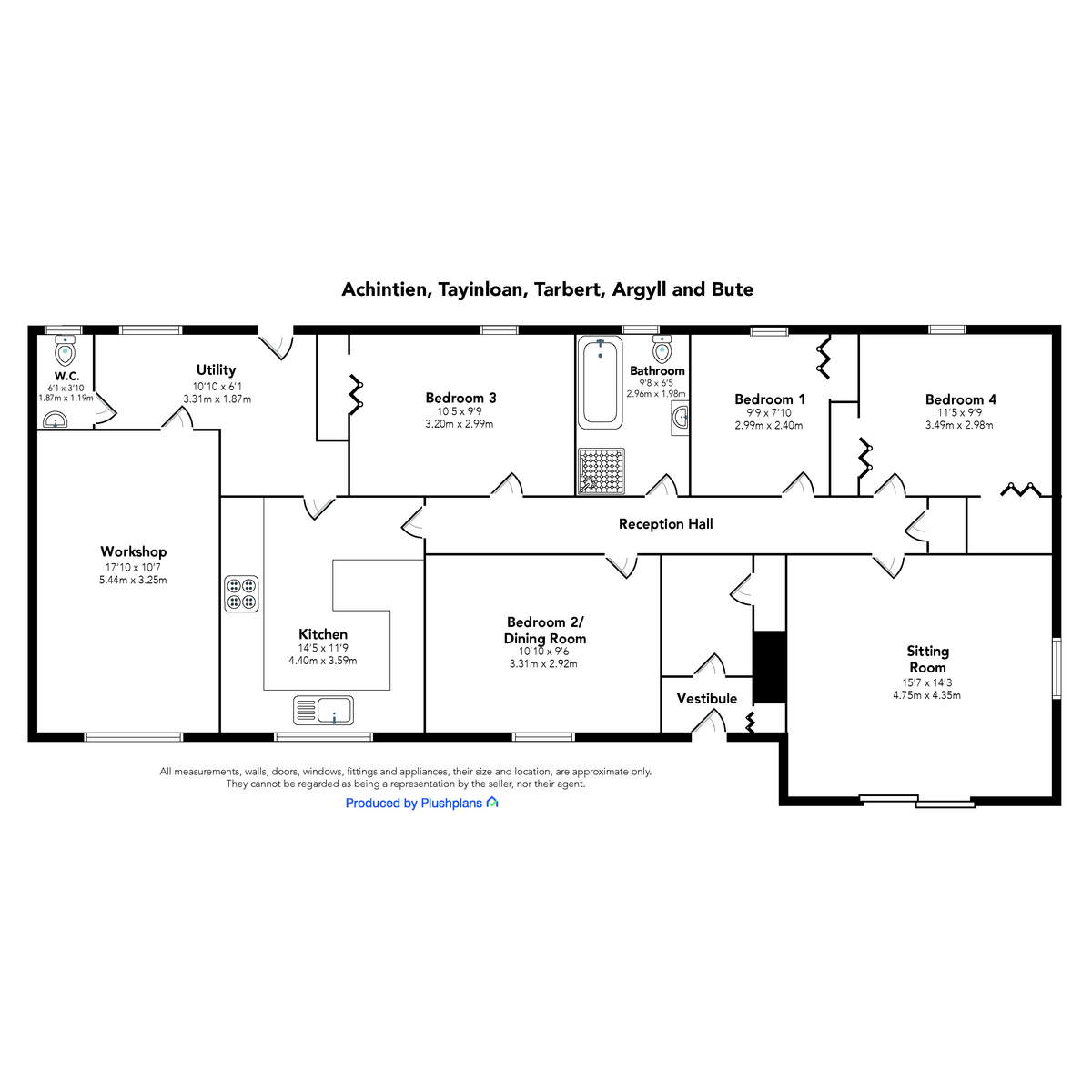 Achintien, Achintien, Tayinloan, Tarbert floorplan