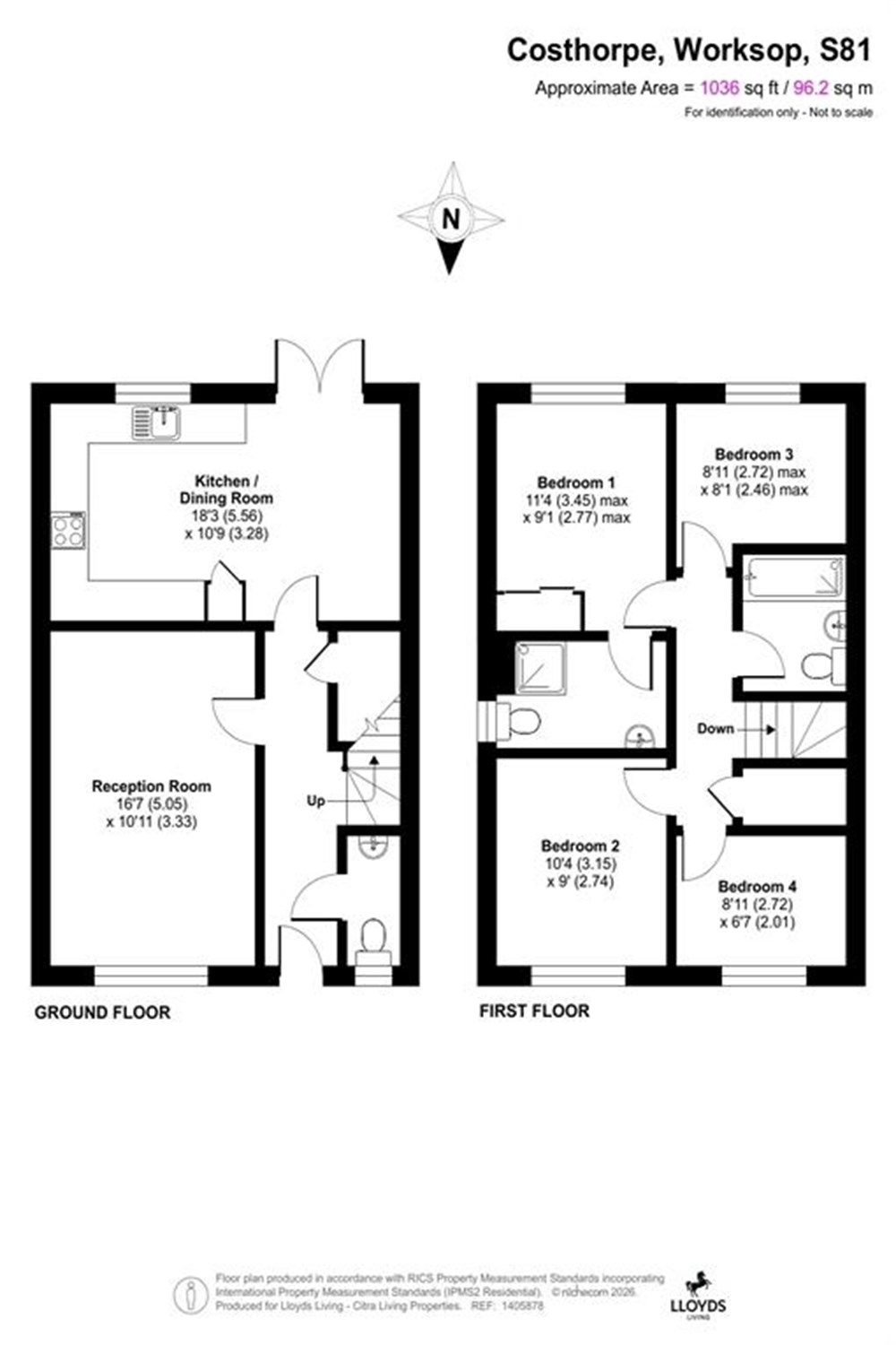 35, Sylvester Crescent, Costhorpe, Worksop floorplan