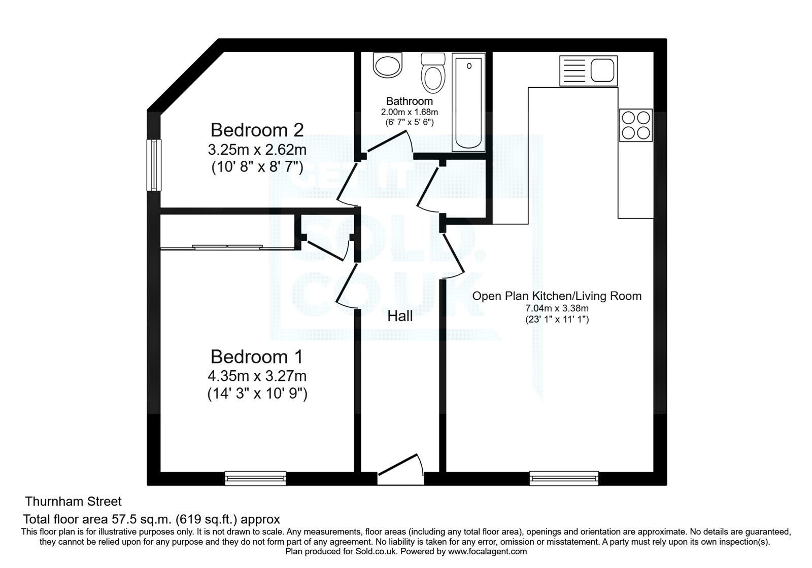 Thurnham Street, Lancaster, Lancashire LA1, 2 bedroom flat for sale