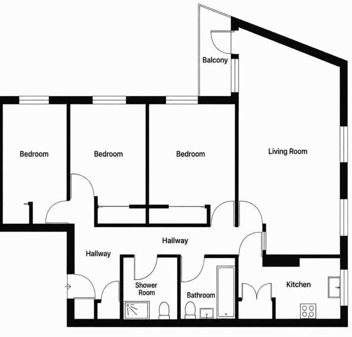 Flat 26 Roslin Hall, 6 Manor Road, Bournemouth floorplan