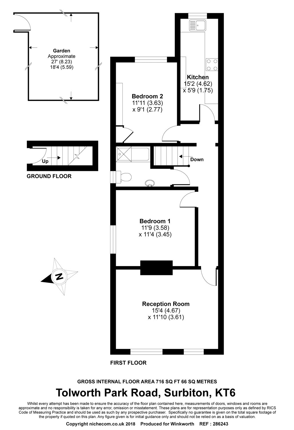 111a, Tolworth Park Road, Surbiton floorplan