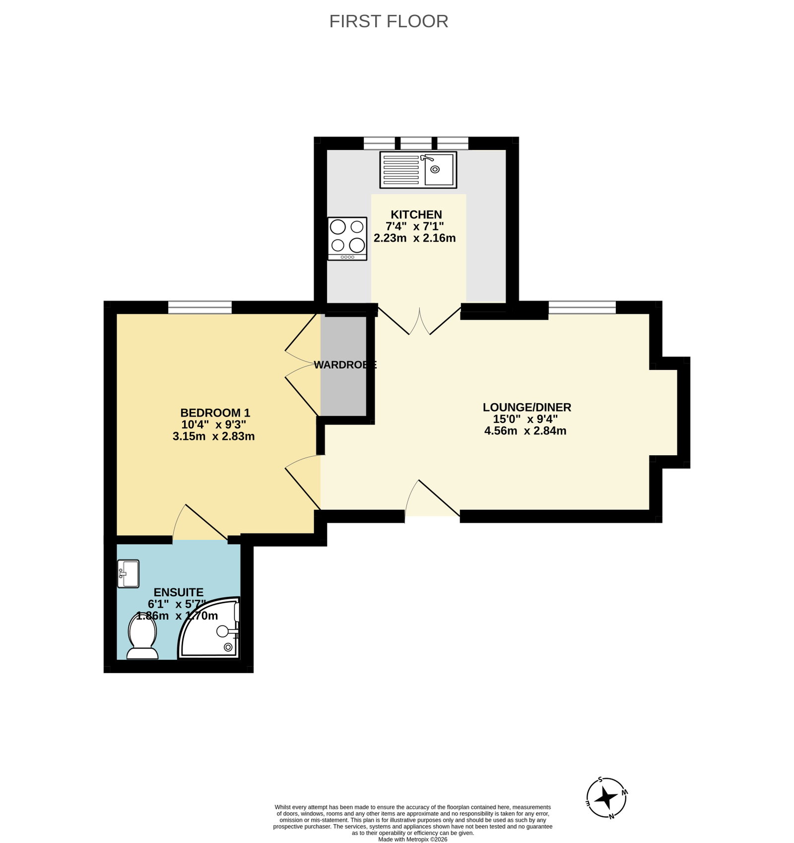 12,Flat 5, The Crescent, Plymouth floorplan