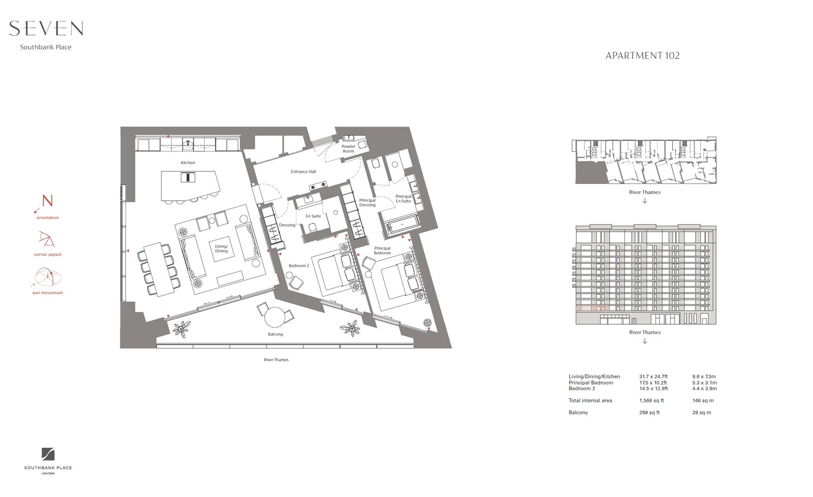 Apartment 102,, SEVEN, 7 Belvedere Road floorplan