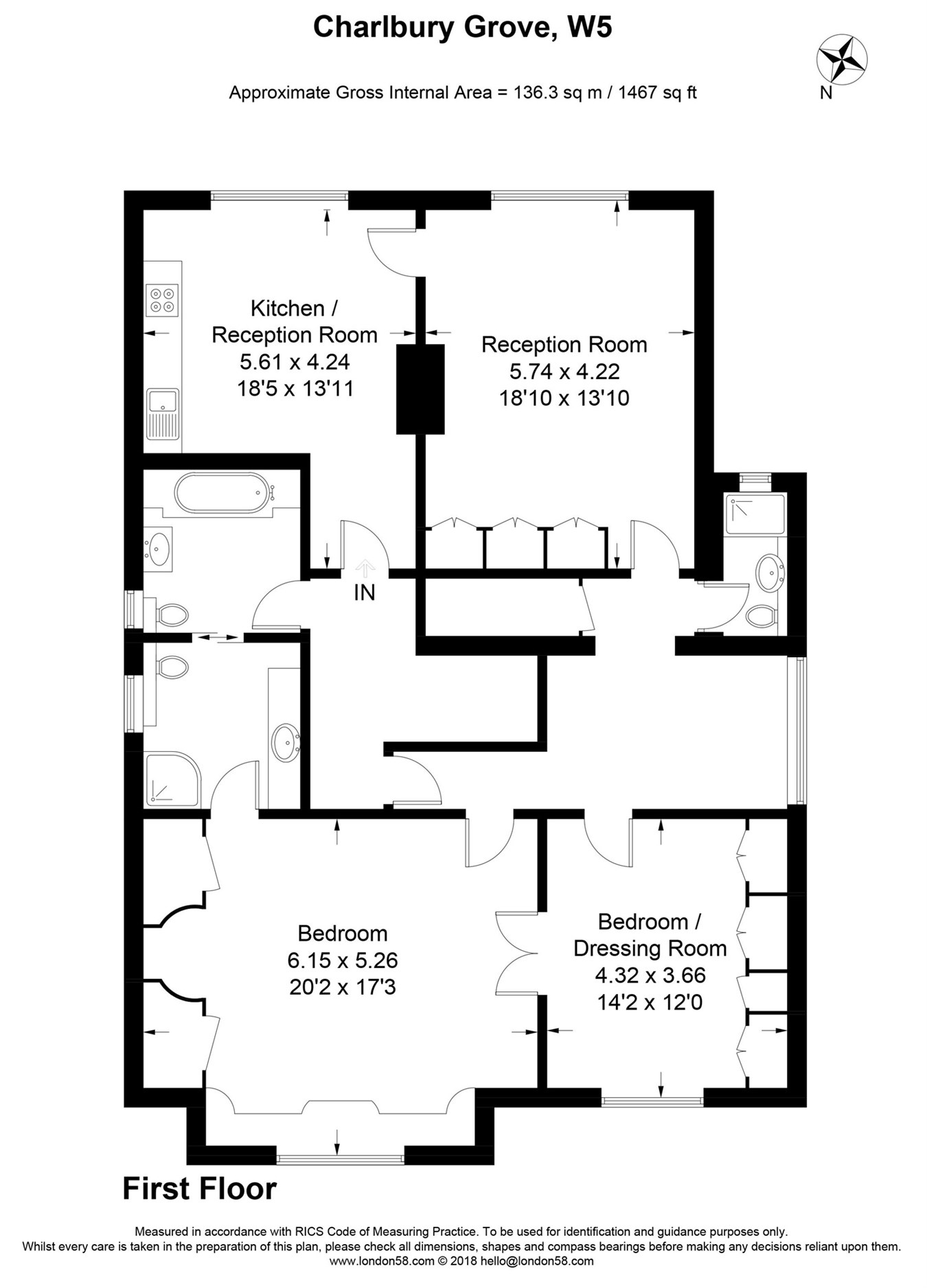 1 Bedrooms Flat to rent in Charlbury Grove, Ealing W5