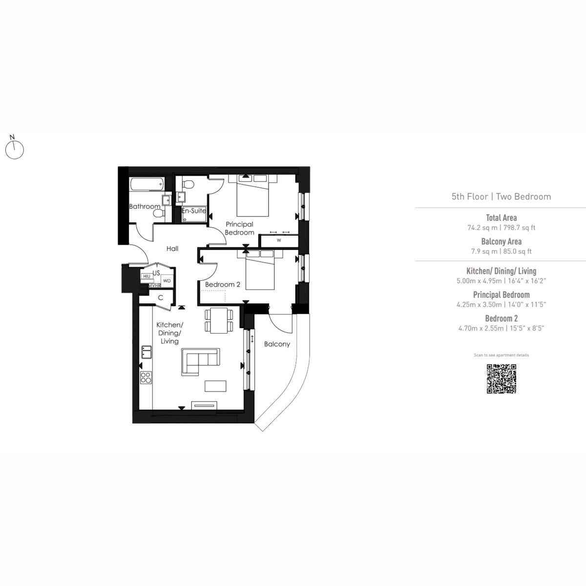 Flat B1.05.03 Dagenham, 1, Kent Avenue, London floorplan