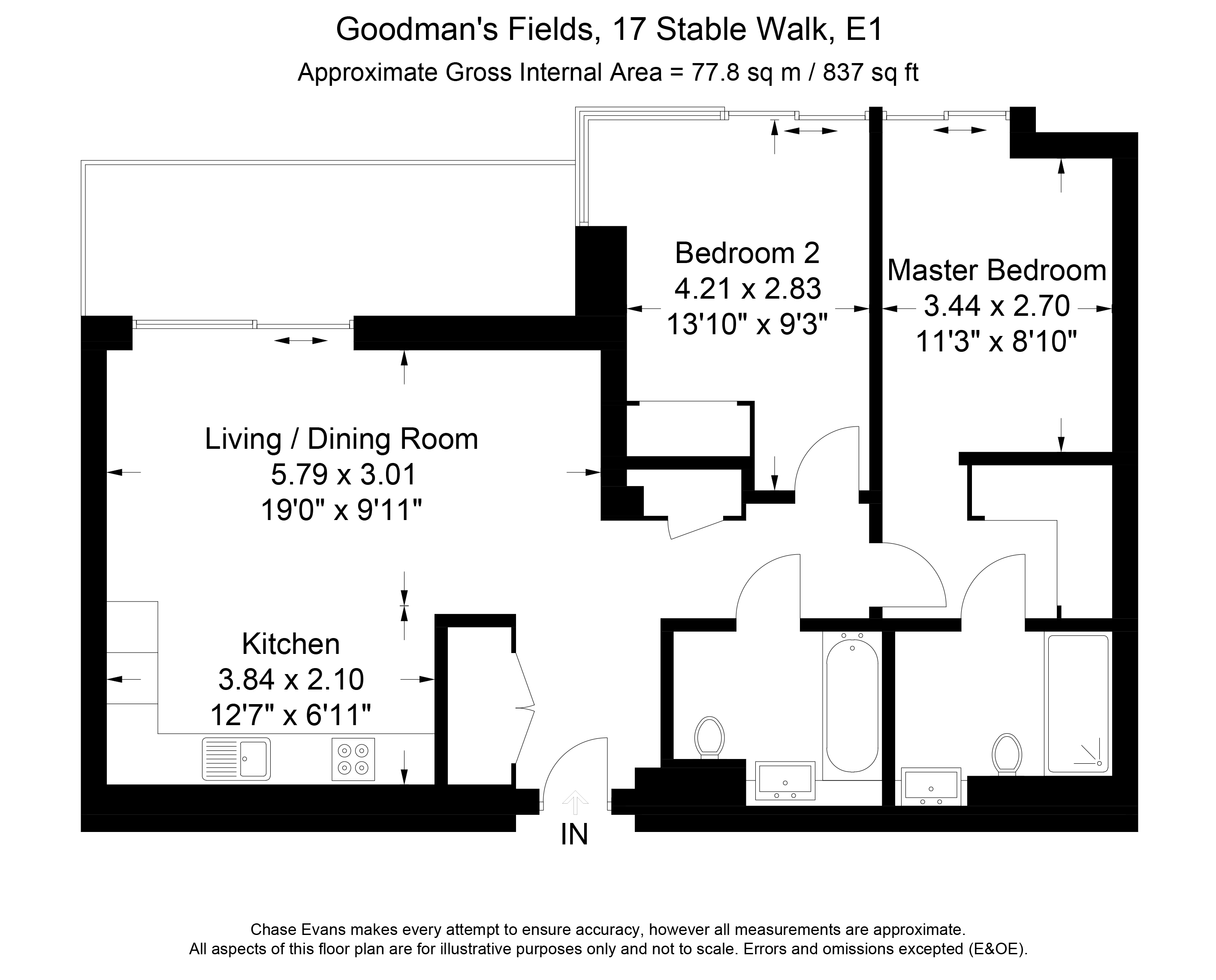 2 Bedrooms Flat to rent in Perilla House, Goodman's Fields, Aldgate E1