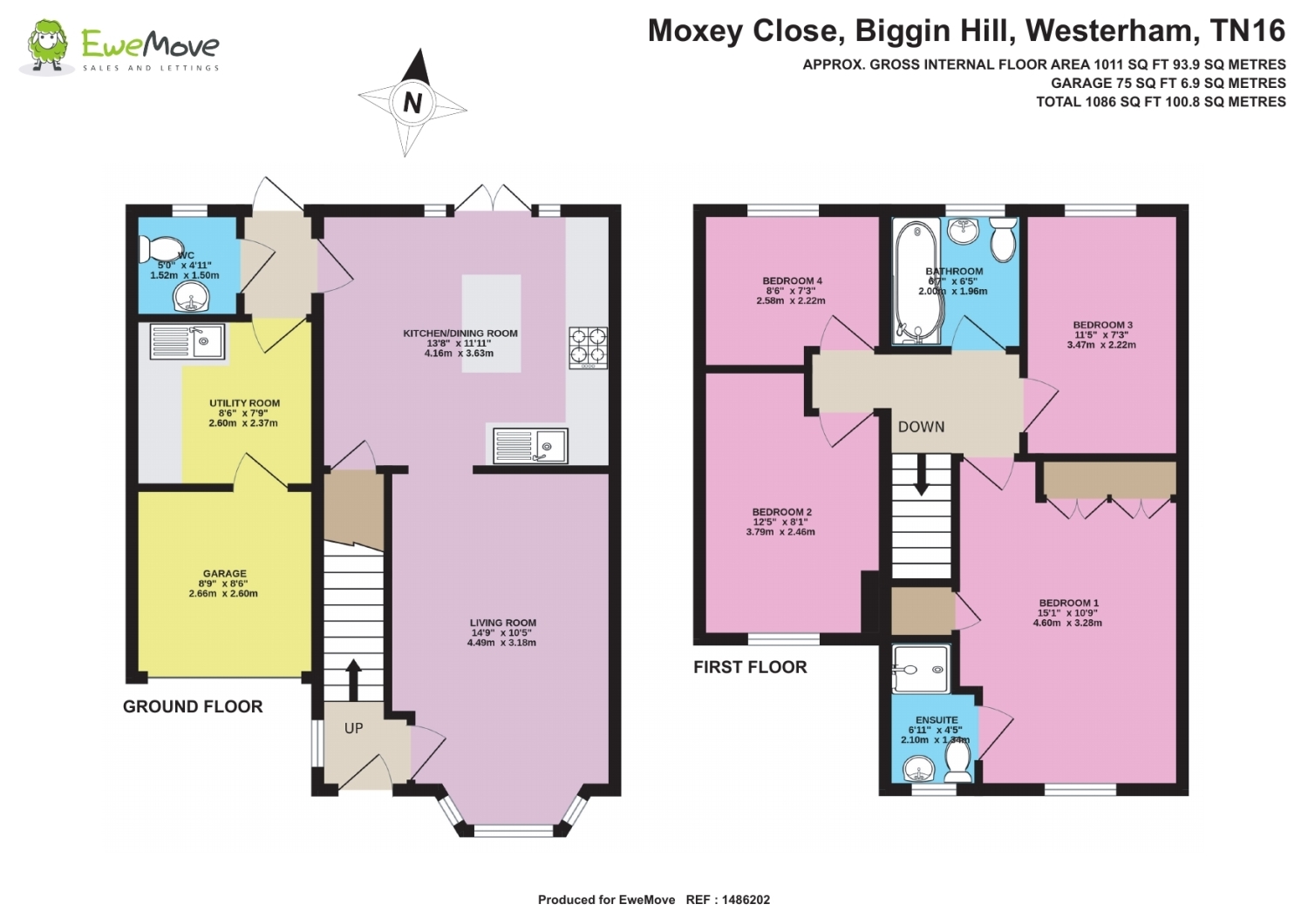 1, MOXEY CLOSE, WESTERHAM floorplan
