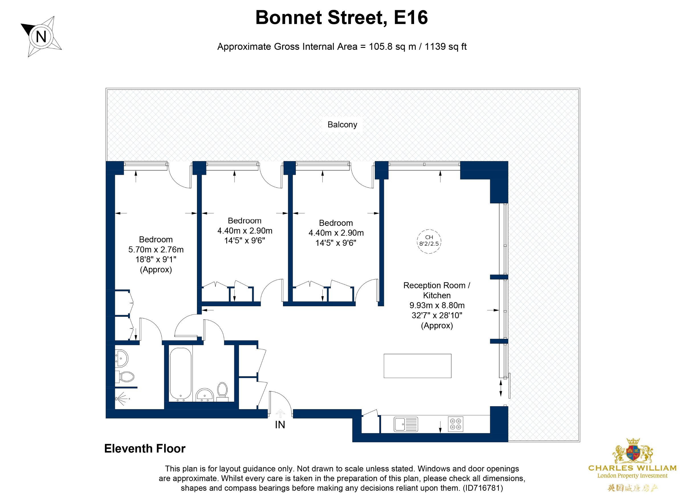 68, Marco Polo Tower, London floorplan