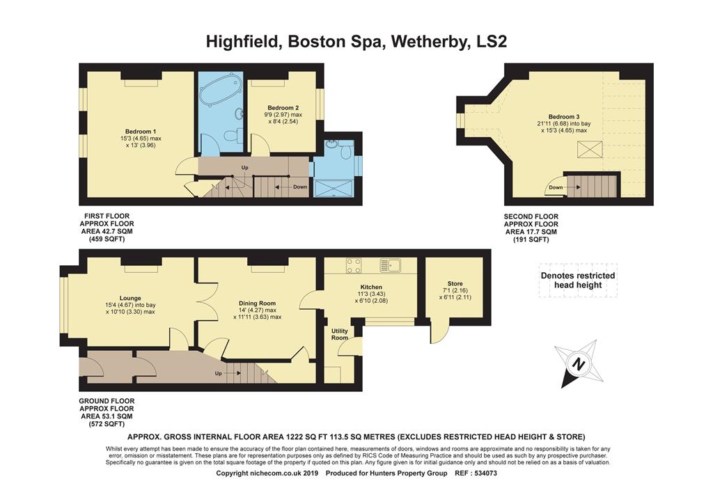 3 bed terraced house for sale in Highfield, Boston Spa, Wetherby LS23