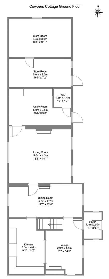 Cowpers Cottage, Cowpers Cottage, Skelton floorplan