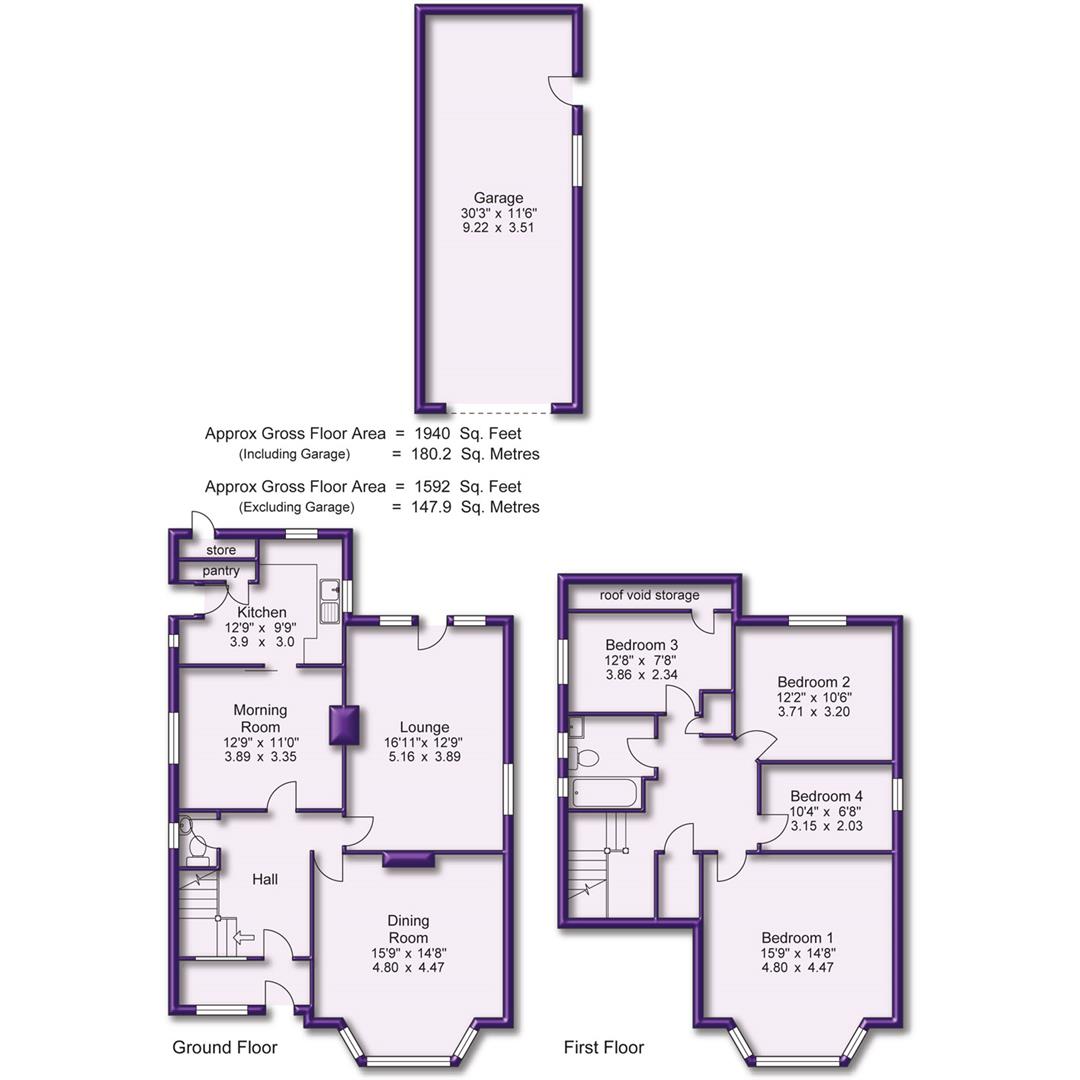 40, Acacia Avenue, Altrincham floorplan