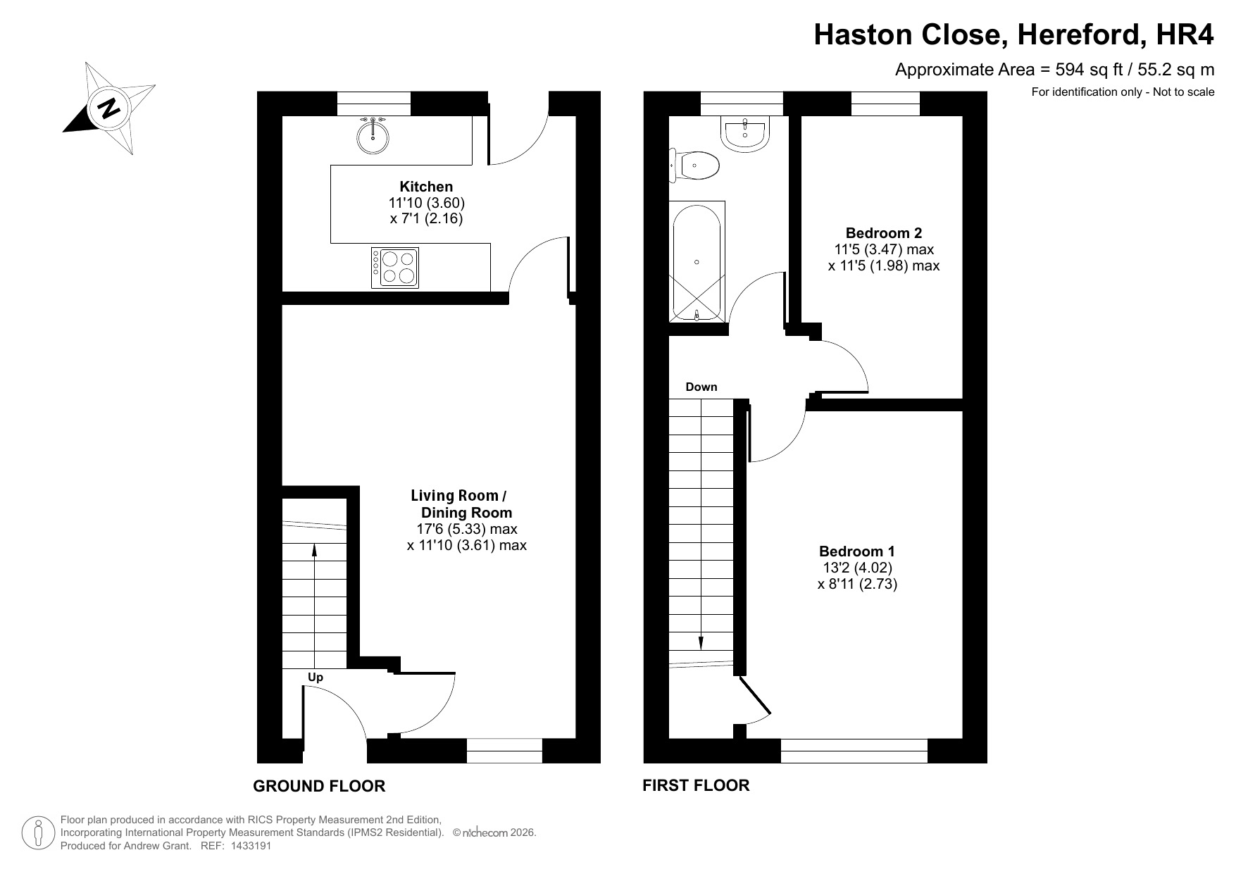 30, Haston Close, Hereford floorplan