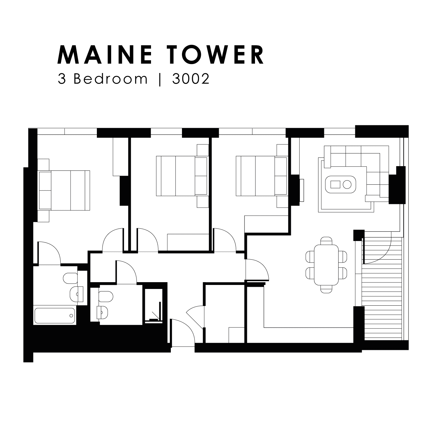 3 Bedrooms Flat for sale in Maine Tower, Harbour Central, Canary Wharf, London E14